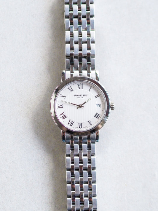 Raymond Weil Toccata 5593 Quartz White Pinstripe Roman Dial