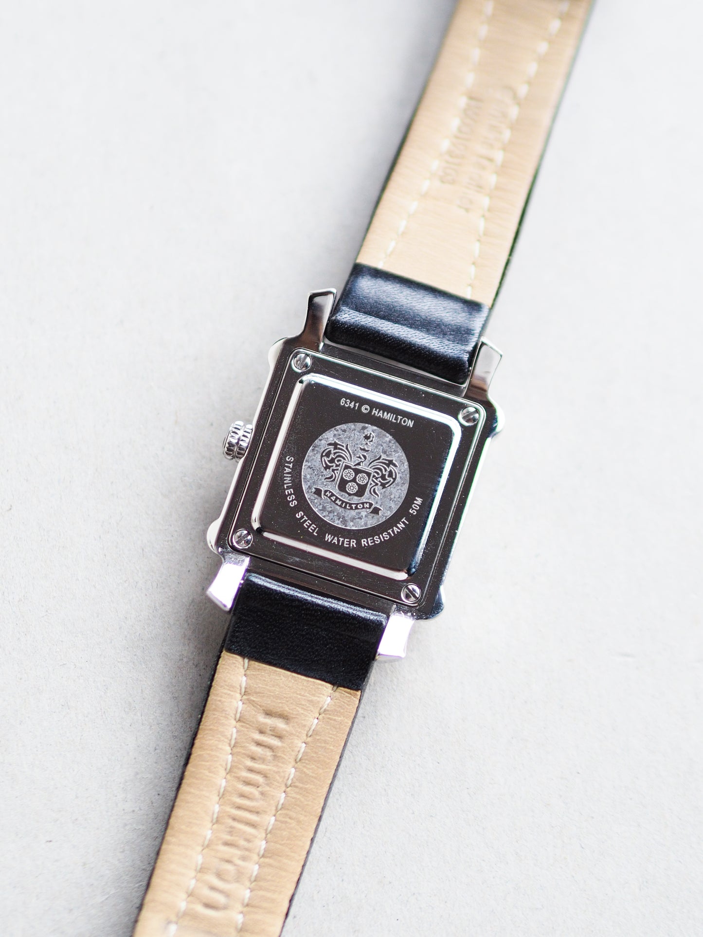 Hamilton Lloyd 6341 Quartz Square Sub Second Black Pinstripe Dial