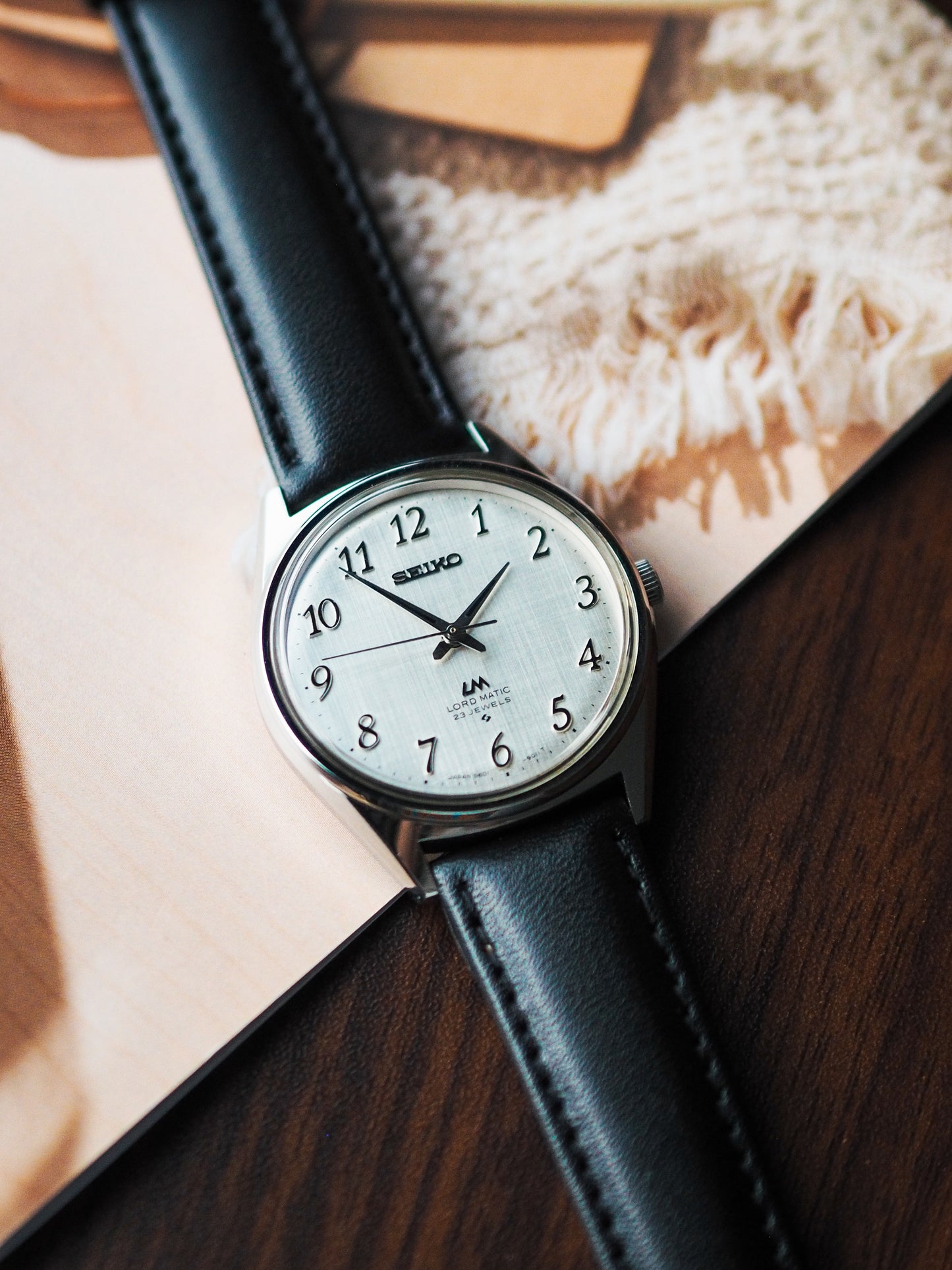 Seiko Lord Matic 5601-9000 Silver Linen Breguet Dial