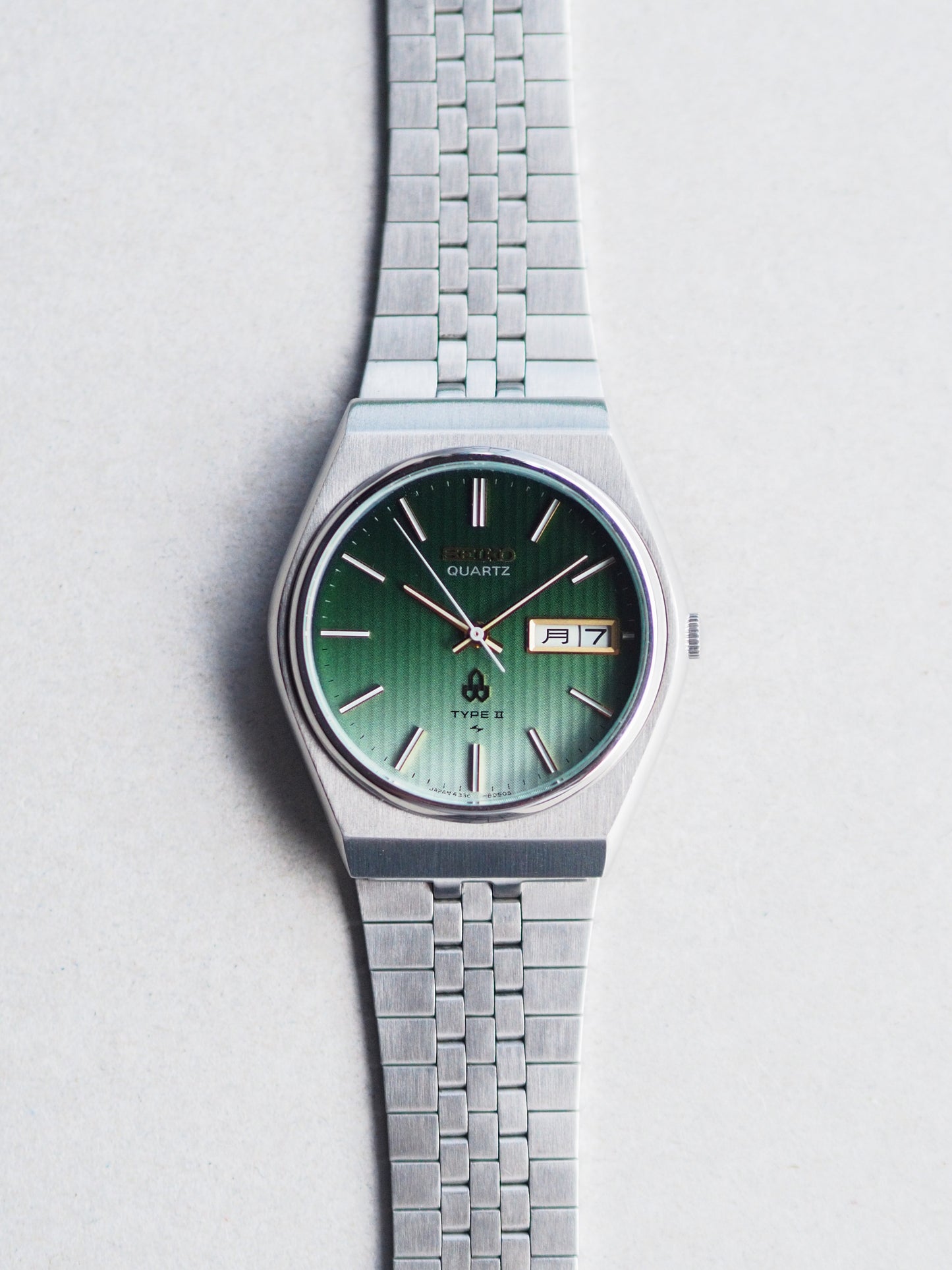 Seiko Type II 4336-8030 Green Gradient Pinstripe Dial