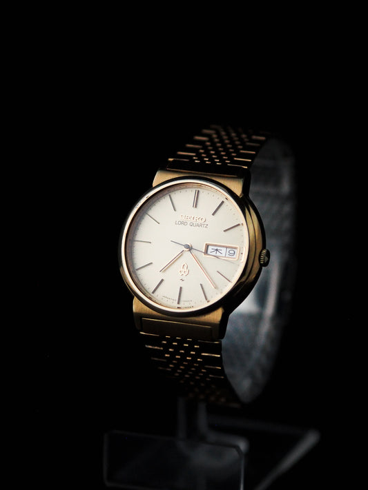 Seiko Lord Quartz 7143-7000 SGP All Gold Champagne Dial