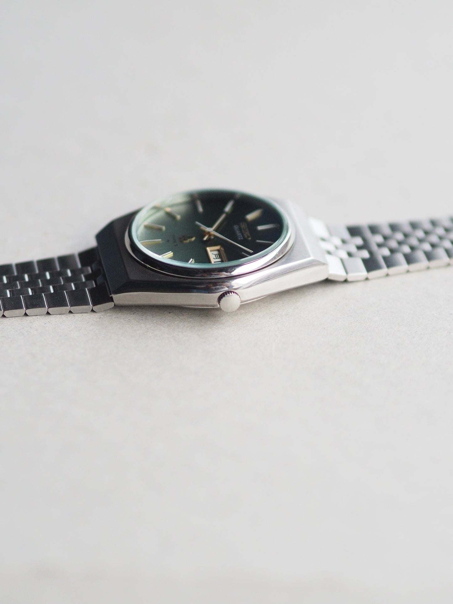 Seiko Type II 4336-8030 Green Gradient Pinstripe Dial