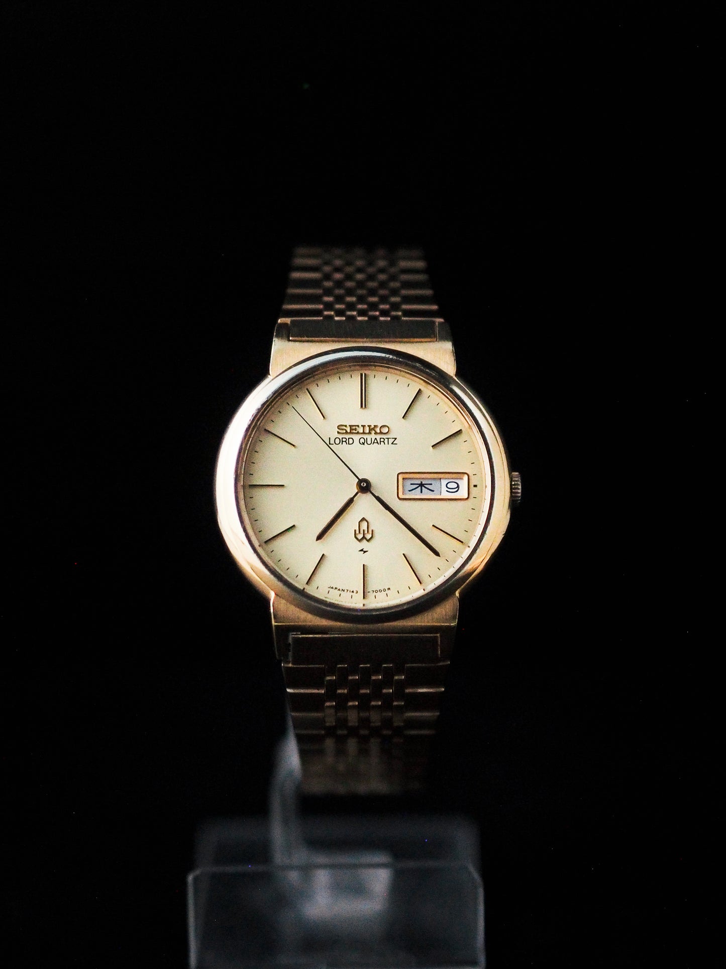 Seiko Lord Quartz 7143-7000 SGP All Gold Champagne Dial