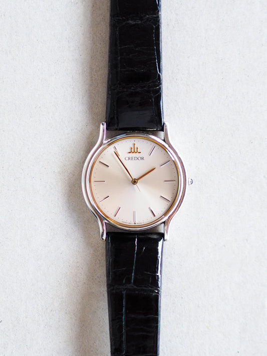 Credor 9571-6000 Gold Ring Silver Sunburst Dial