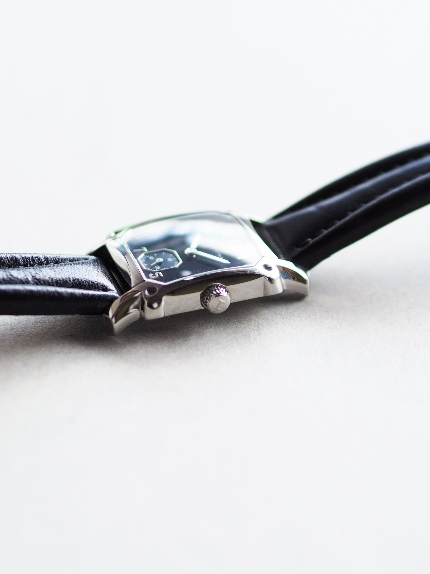 Hamilton Lloyd 6341 Quartz Square Sub Second Black Pinstripe Dial