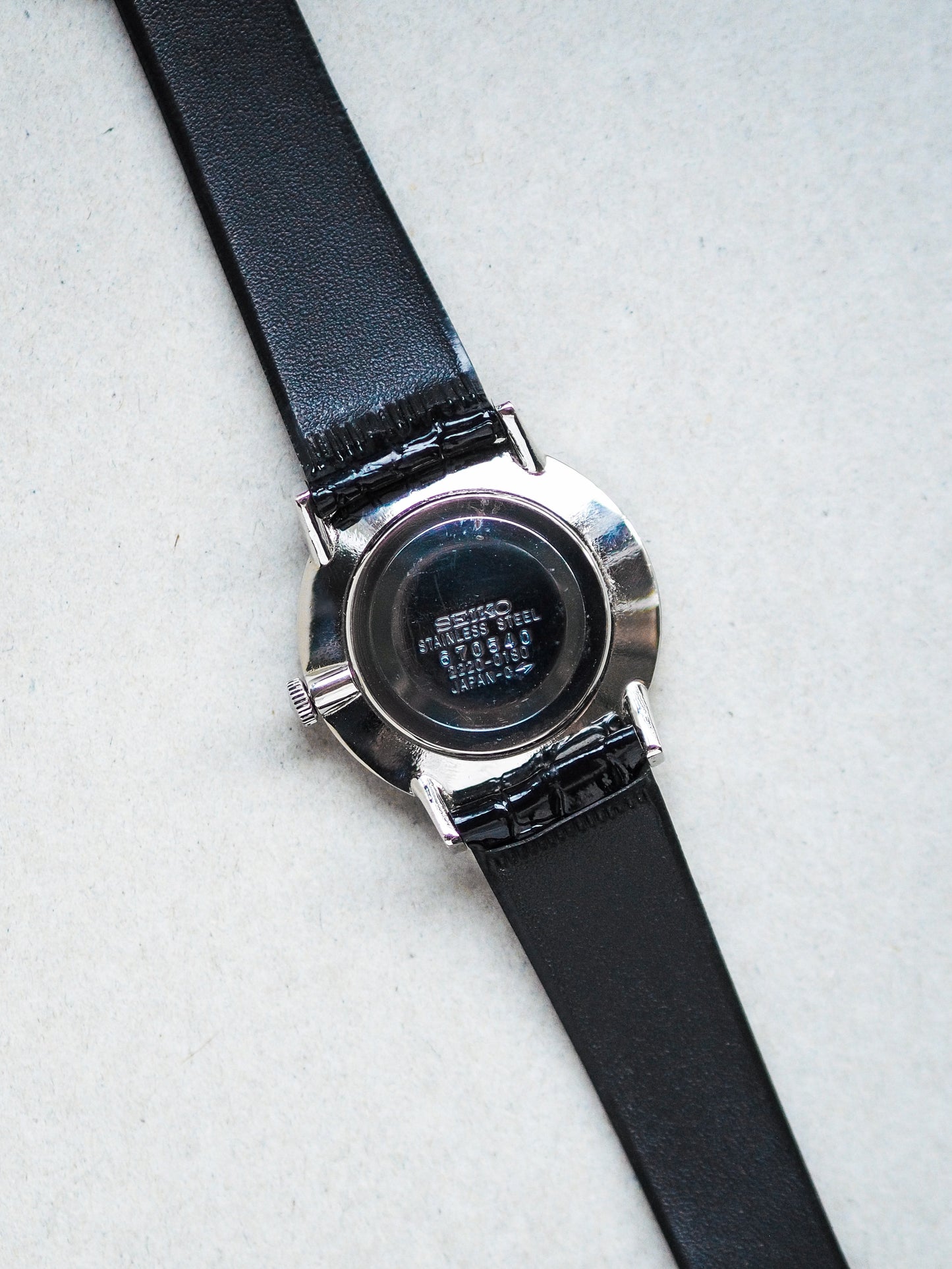 Seiko Chariot 2220-0180 Hi-Beat White Hammered Dial