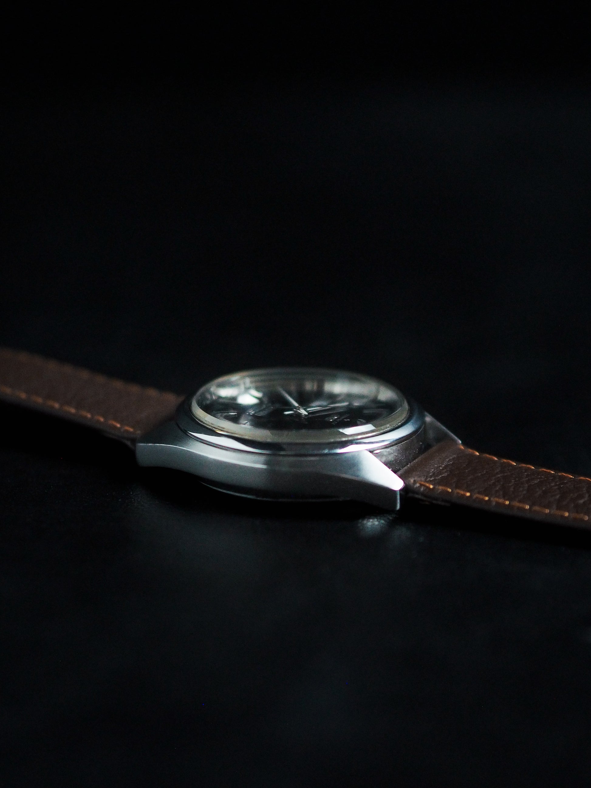 Seiko 5 Actus SS 6106-7480 JDM Black Sunburst Dial