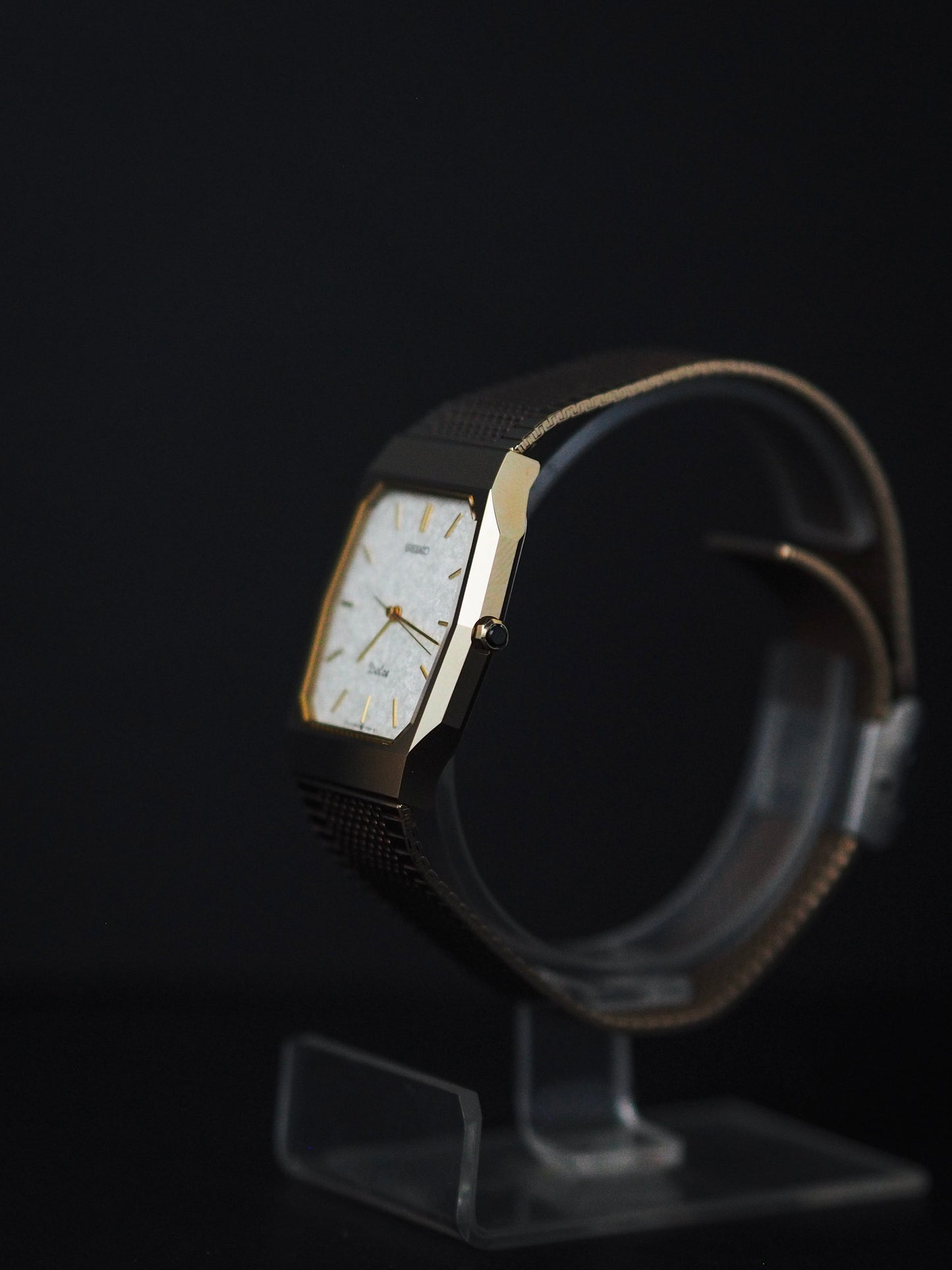 Seiko Dolce 9531-5150 Tungsten Carbide White Textured Dial