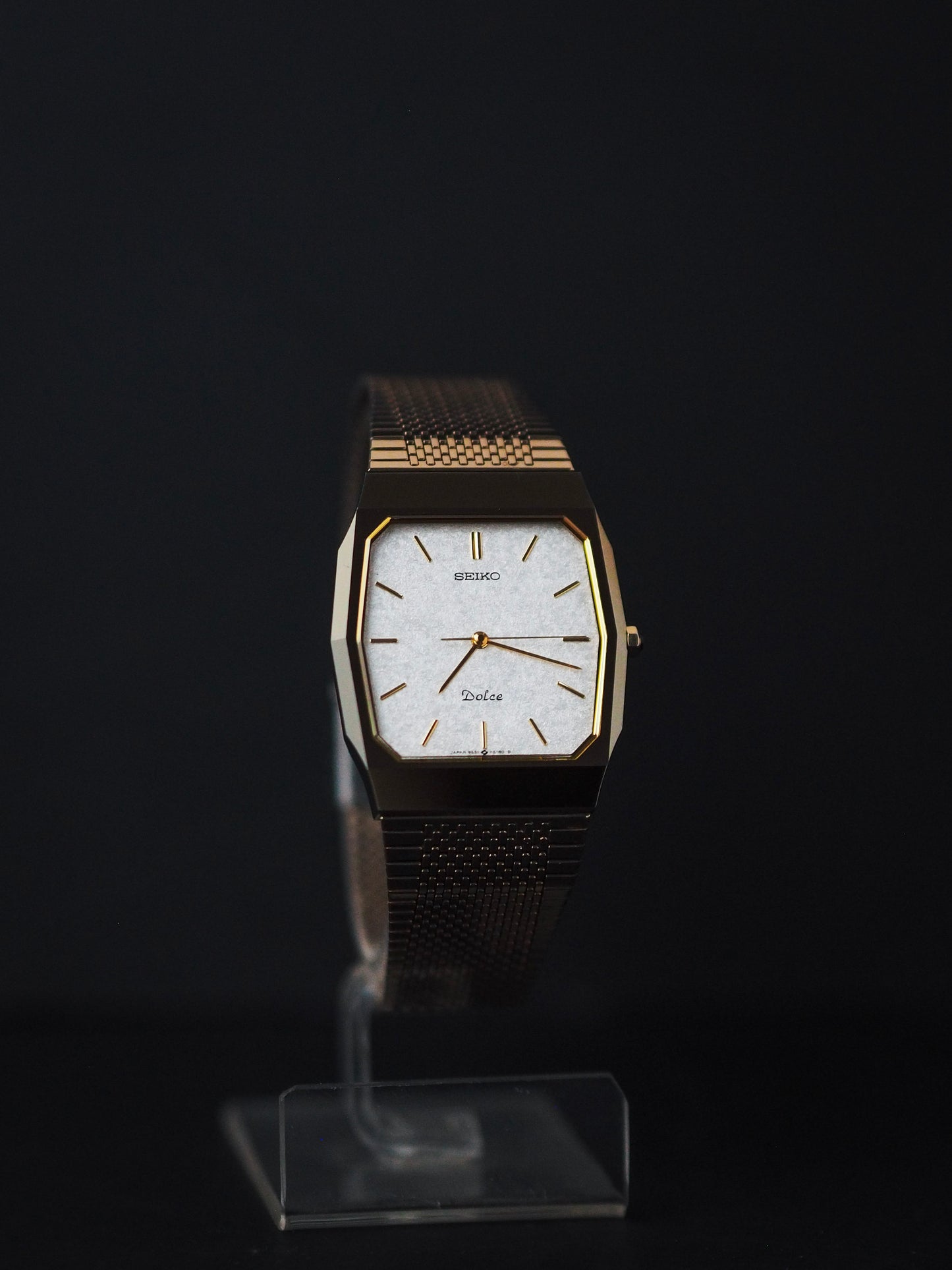 Seiko Dolce 9531-5150 Tungsten Carbide White Textured Dial