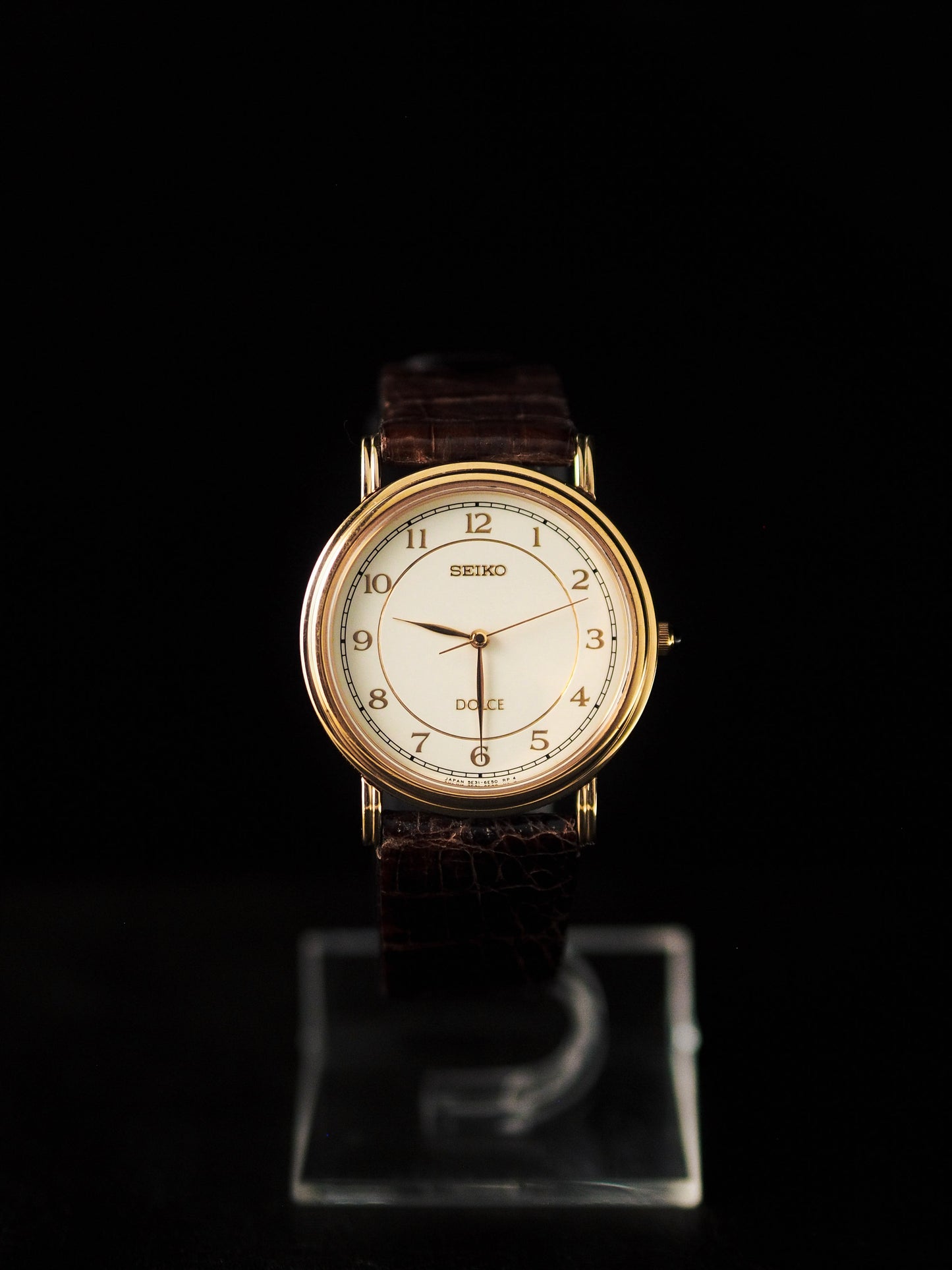 精工 Dolce 5E31-6F50 装饰艺术 金色 白色表盘