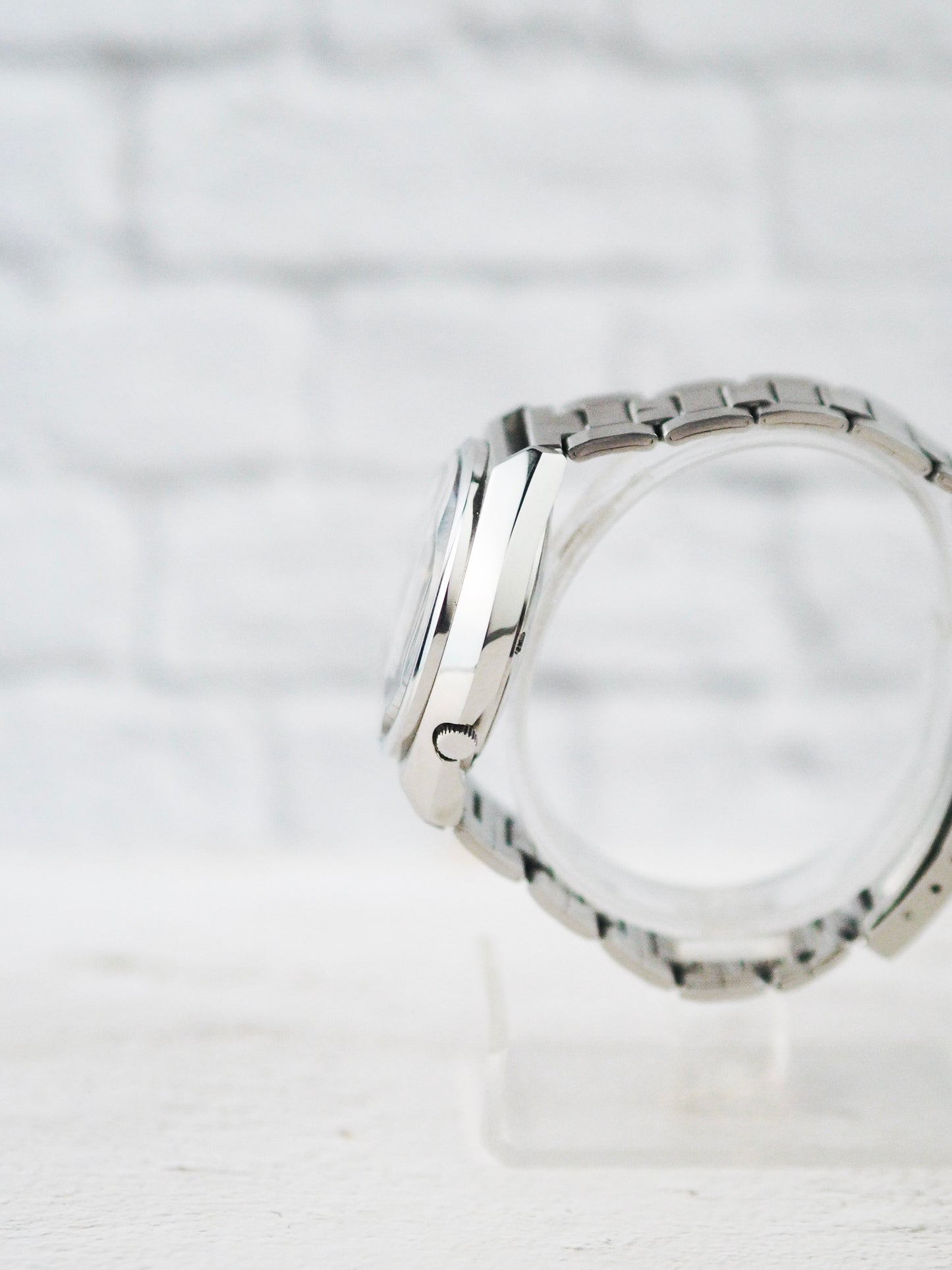 Seiko 5 Actus SS 6106-8690 JDM Faceted Crystal Golden Brown Sunburst Dial