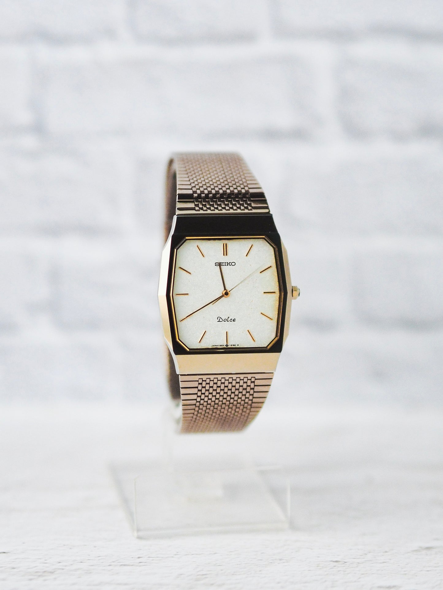 Seiko Dolce 9531-5150 碳化钨白色纹理表盘