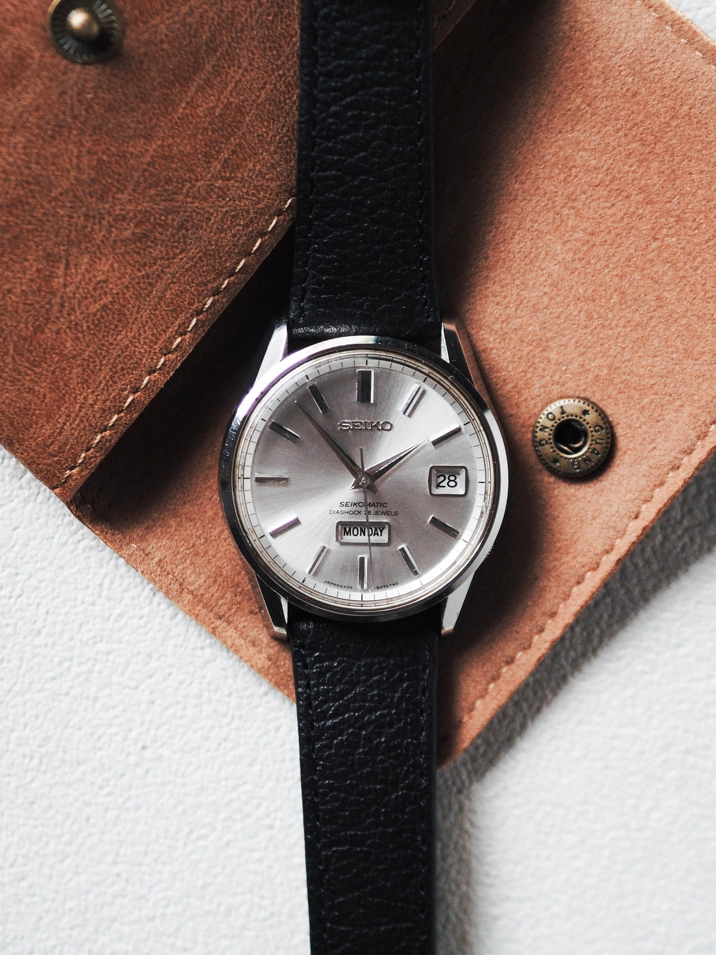 Seiko Seikomatic 6206-8040 Weekdater Silver Sunburst Dial