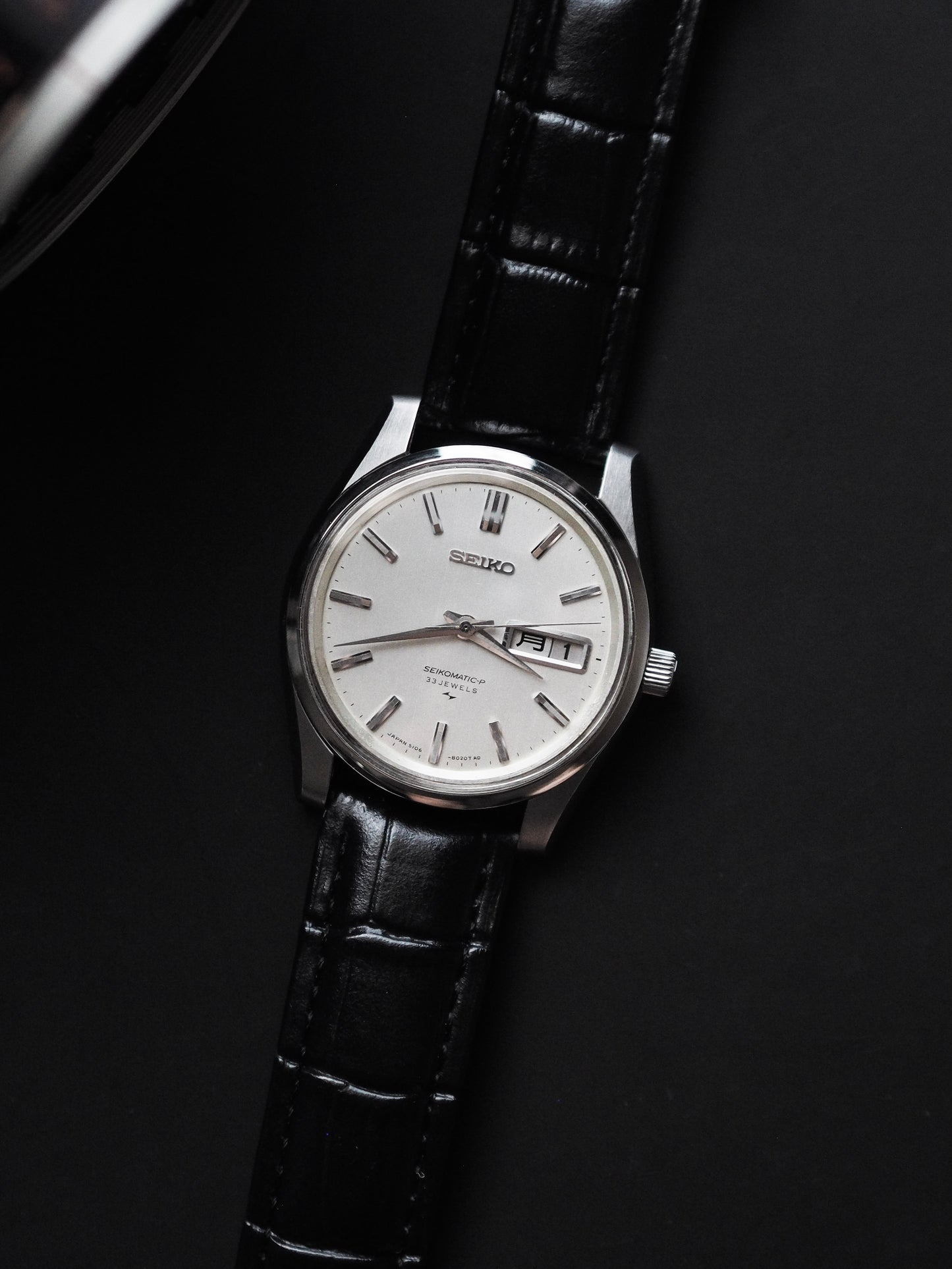 Seiko Seikomatic-P 5106-8010 Silver Linen Textured Dial