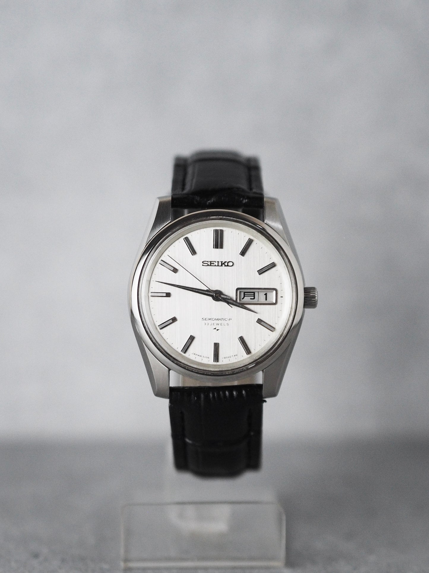 Seiko Seikomatic-P 5106-8010 Silver Linen Textured Dial