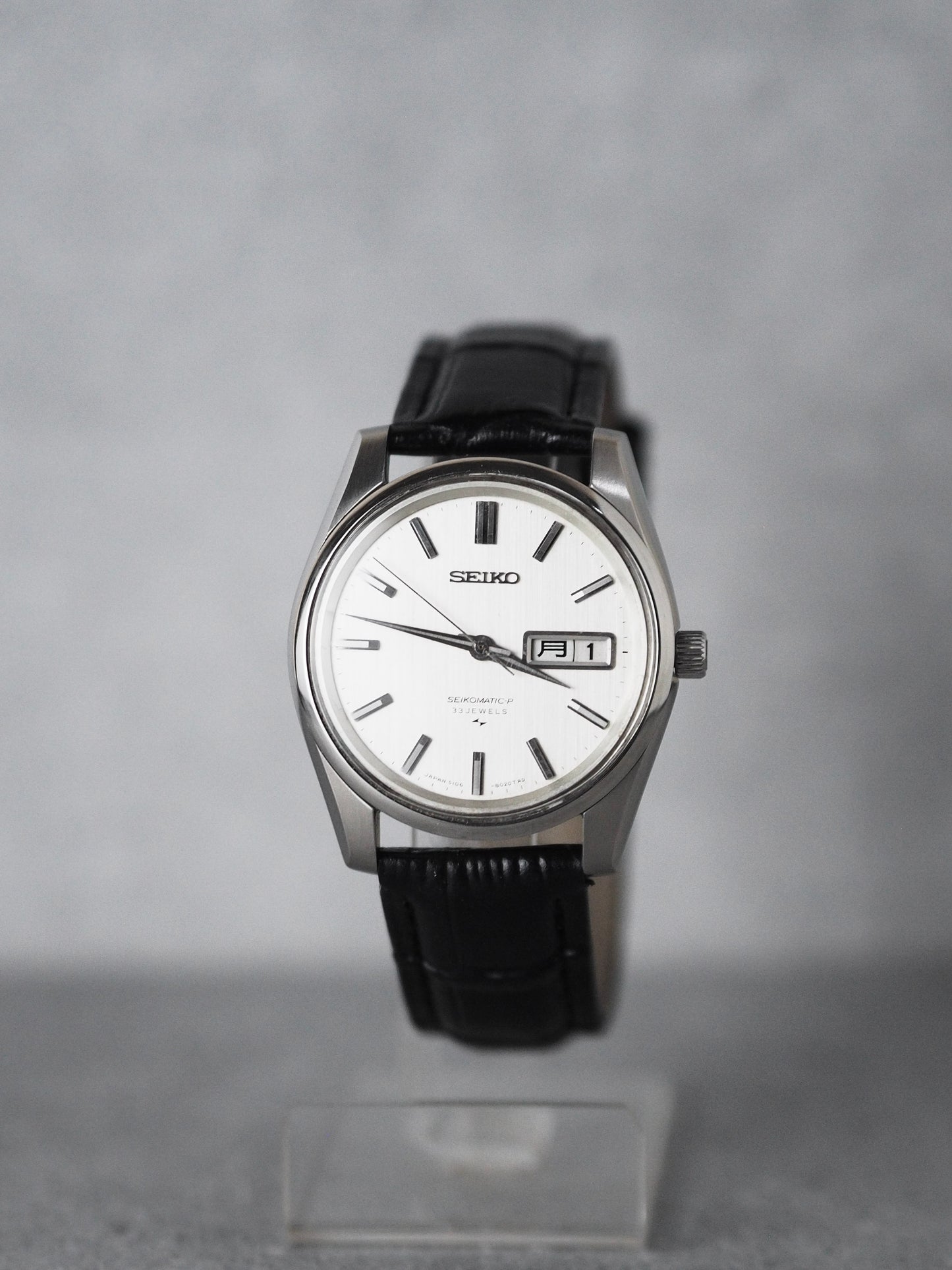 Seiko Seikomatic-P 5106-8010 Silver Linen Textured Dial