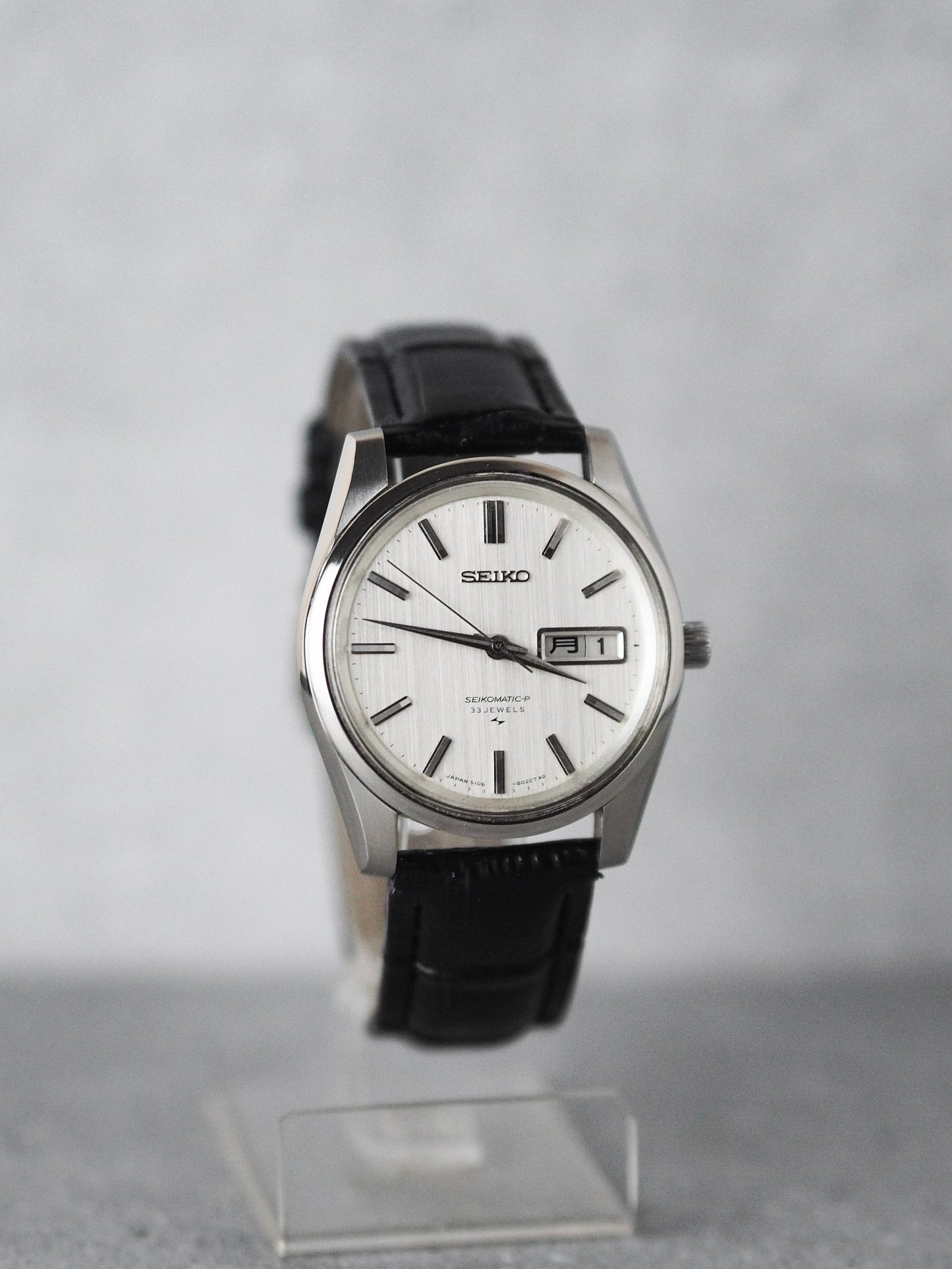 Seiko Seikomatic-P 5106-8010 Silver Linen Textured Dial