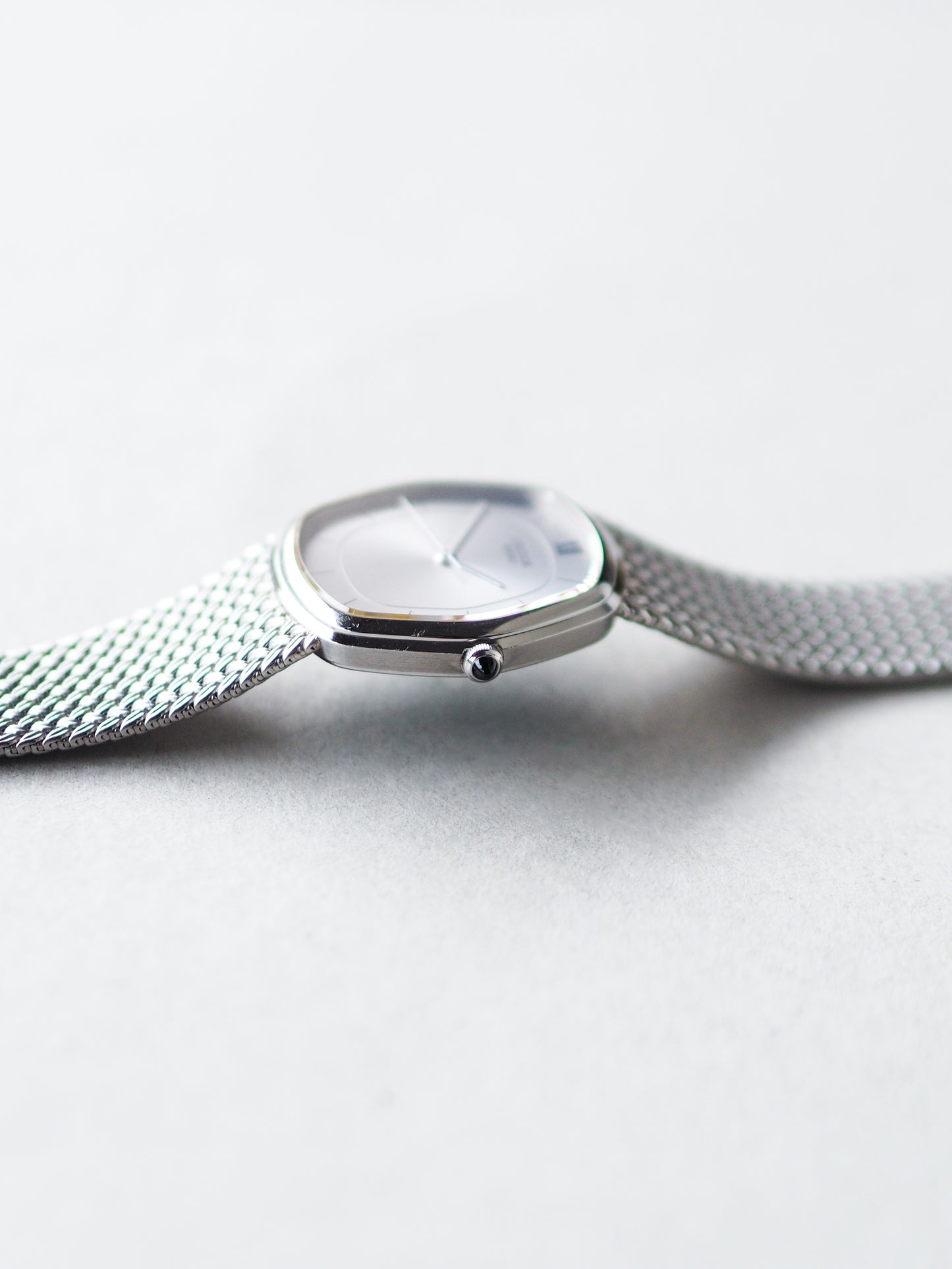 Credor Seiko 5931-5230 Hexagon Silver Sunburst Dial