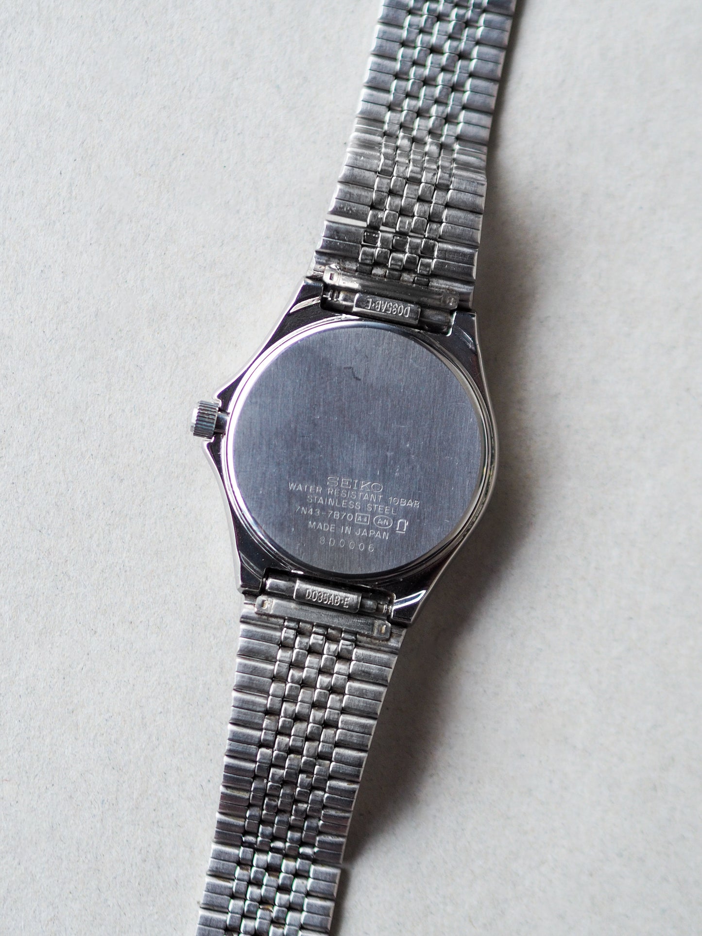 Seiko Spirit 7N43-7B70 Quartz JDM White Sunburst Textured Dial