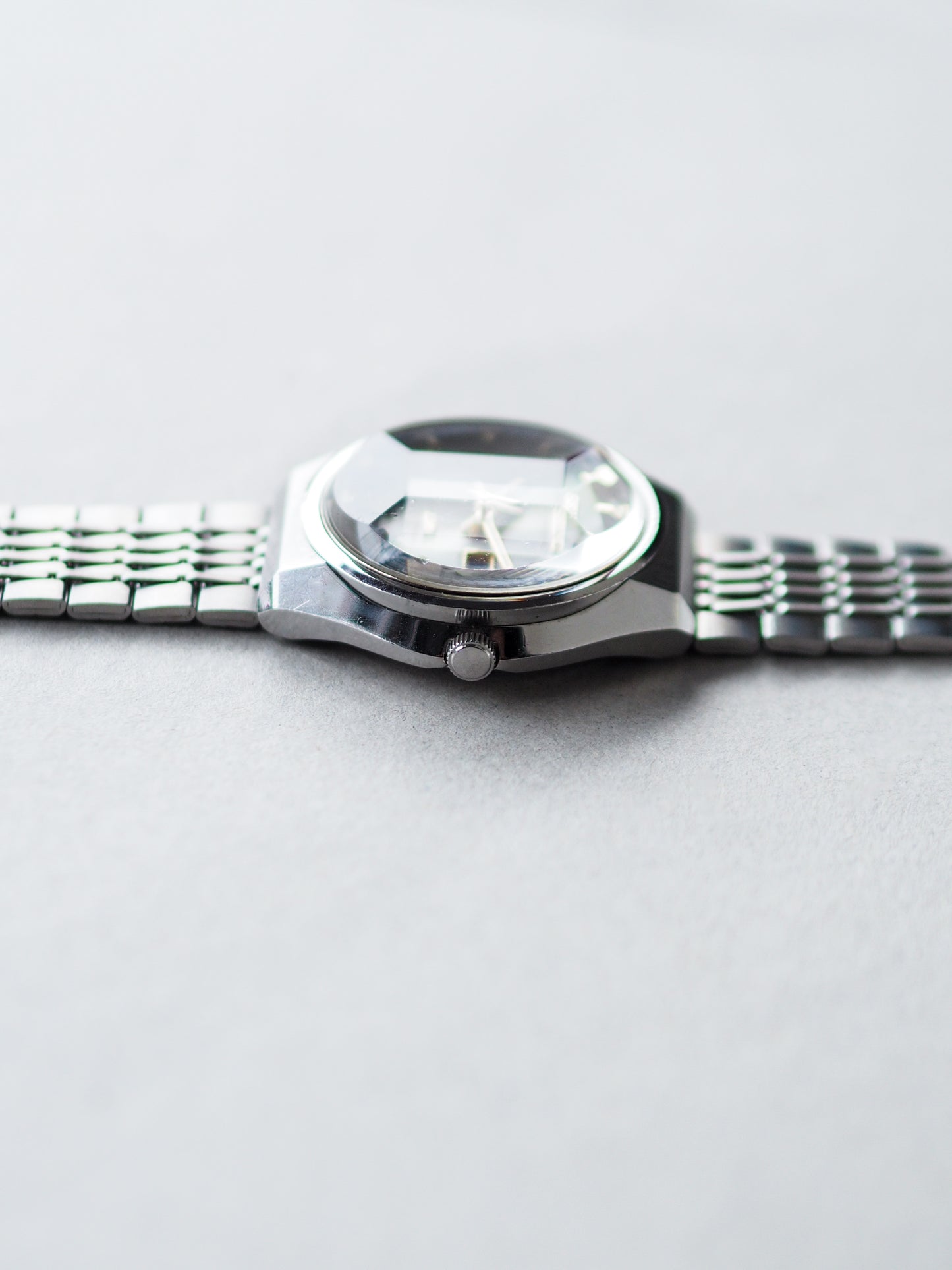 Seiko LM 5606-7320 Lord Matic Faceted Crystal Green Radial Sunburst Dial