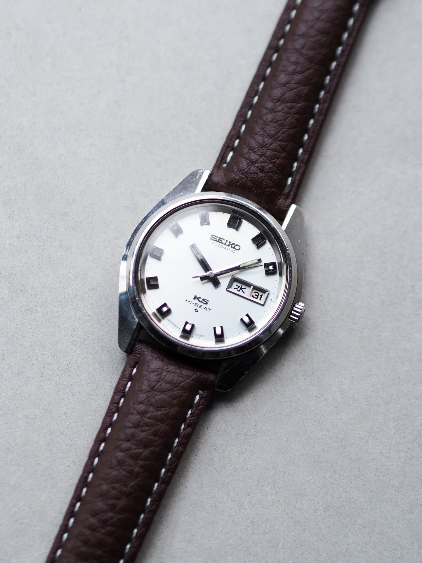 Seiko 56KS King Seiko 5626-7000 Hi-Beat White Sunburst Dial