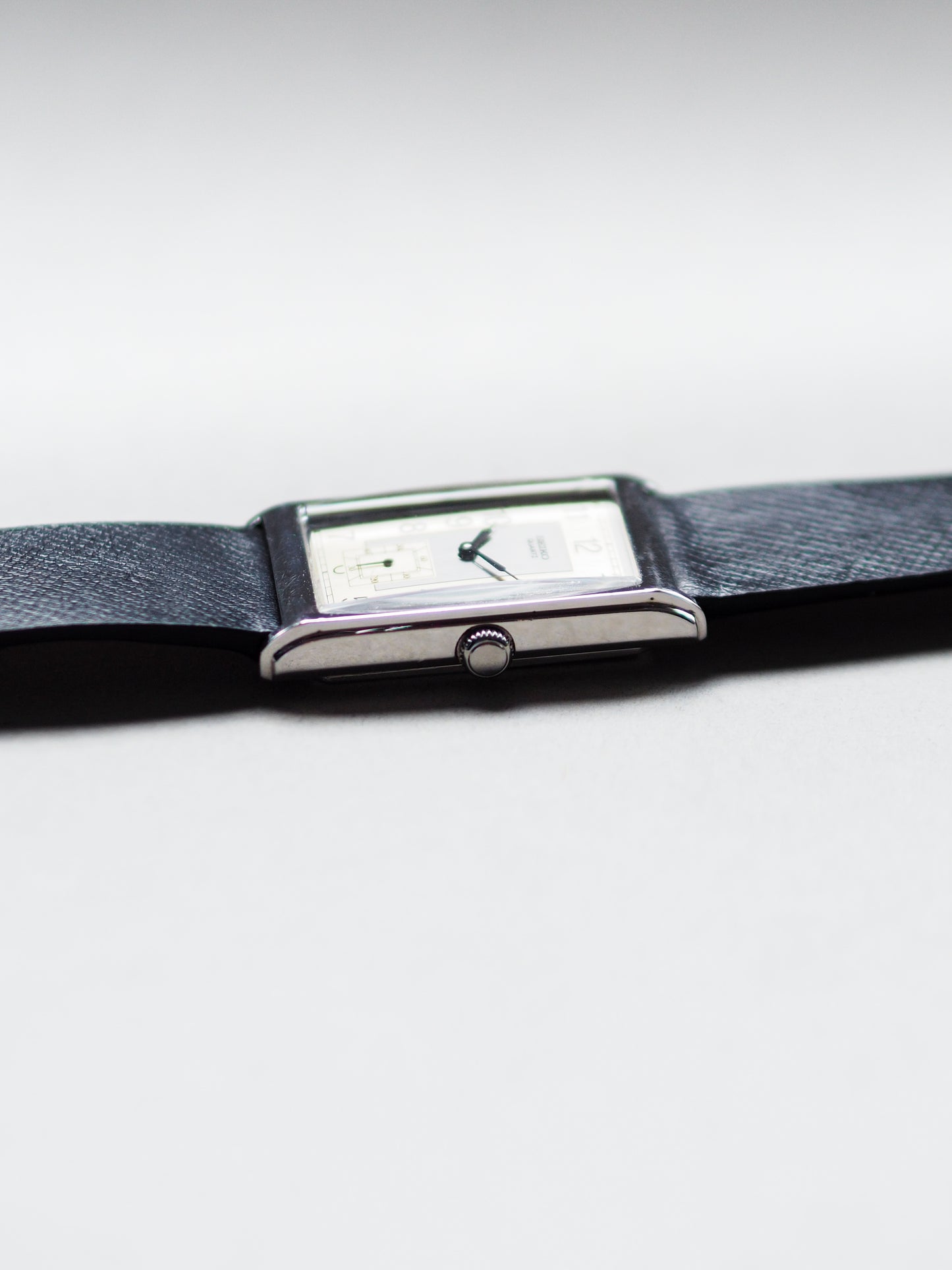 Seiko Quartz 2628-5120 Tank PDP Case Sub-second Silver Dial