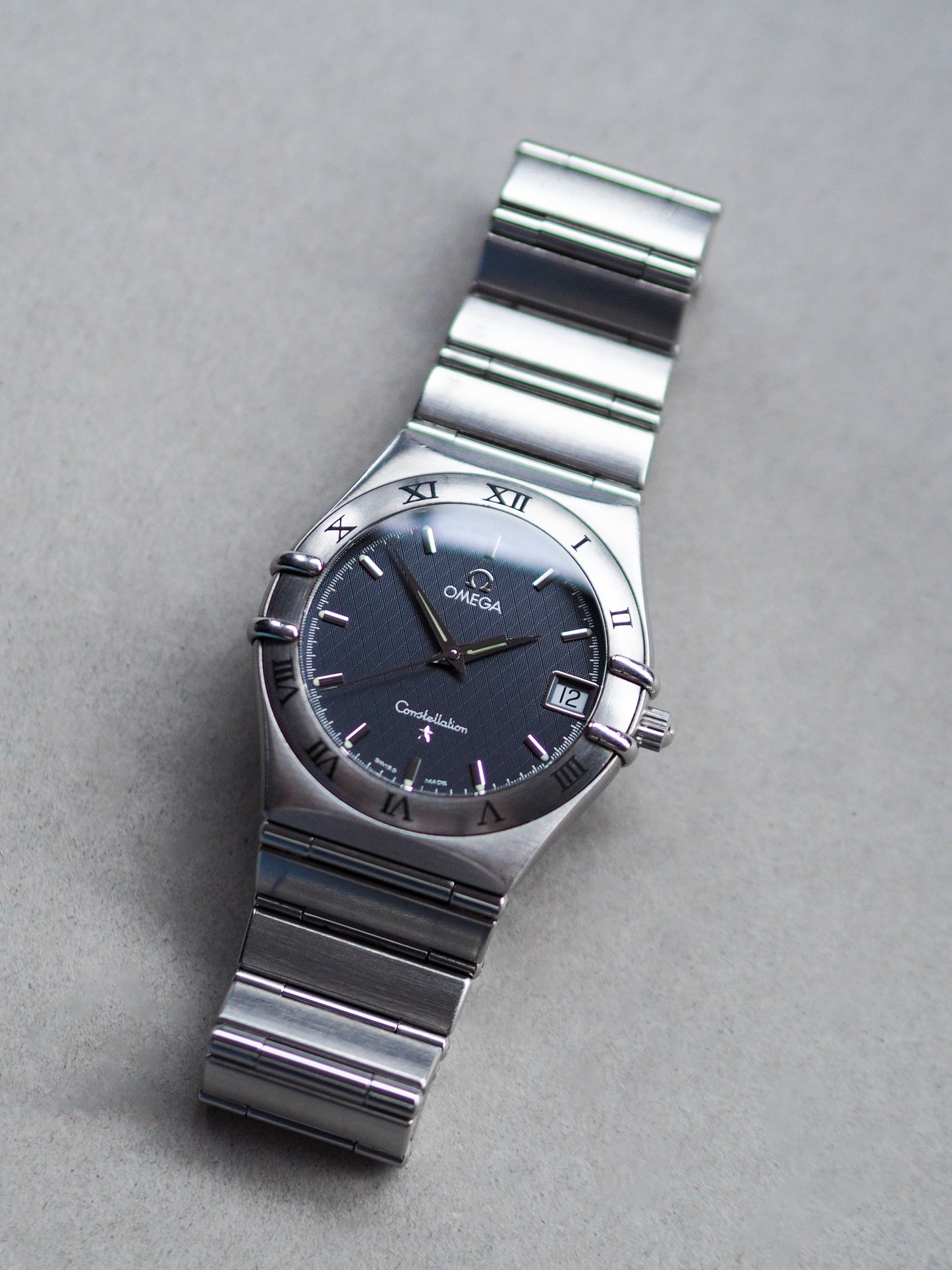 Omega Constellation 1512.40 Quartz Dark Blue Gray Dial