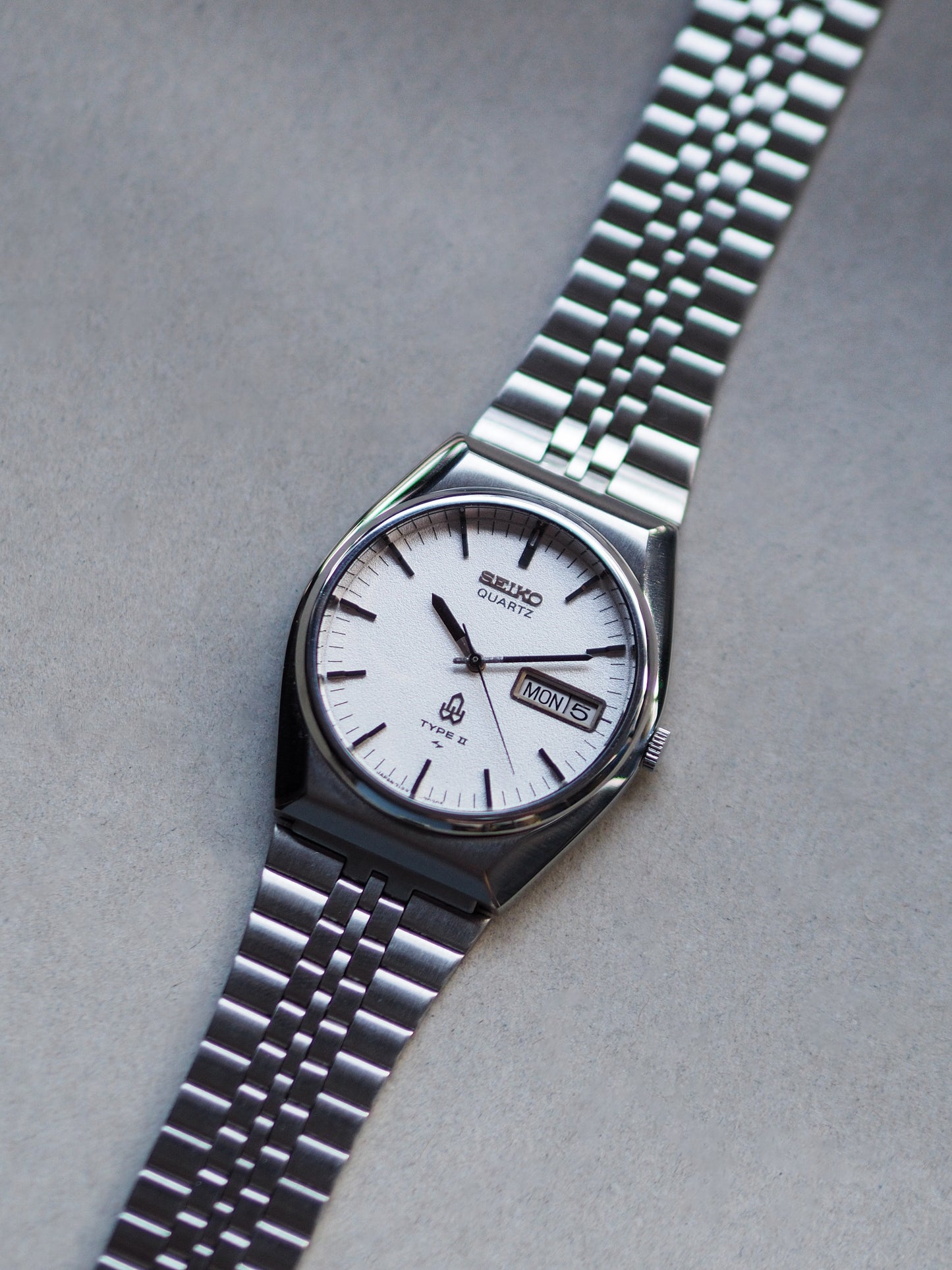 Seiko Type II 7123-7010 White Textured Dial
