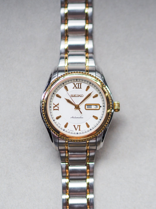 Seiko Superior SKZ314 7S36-0450 Two Tone White Dial