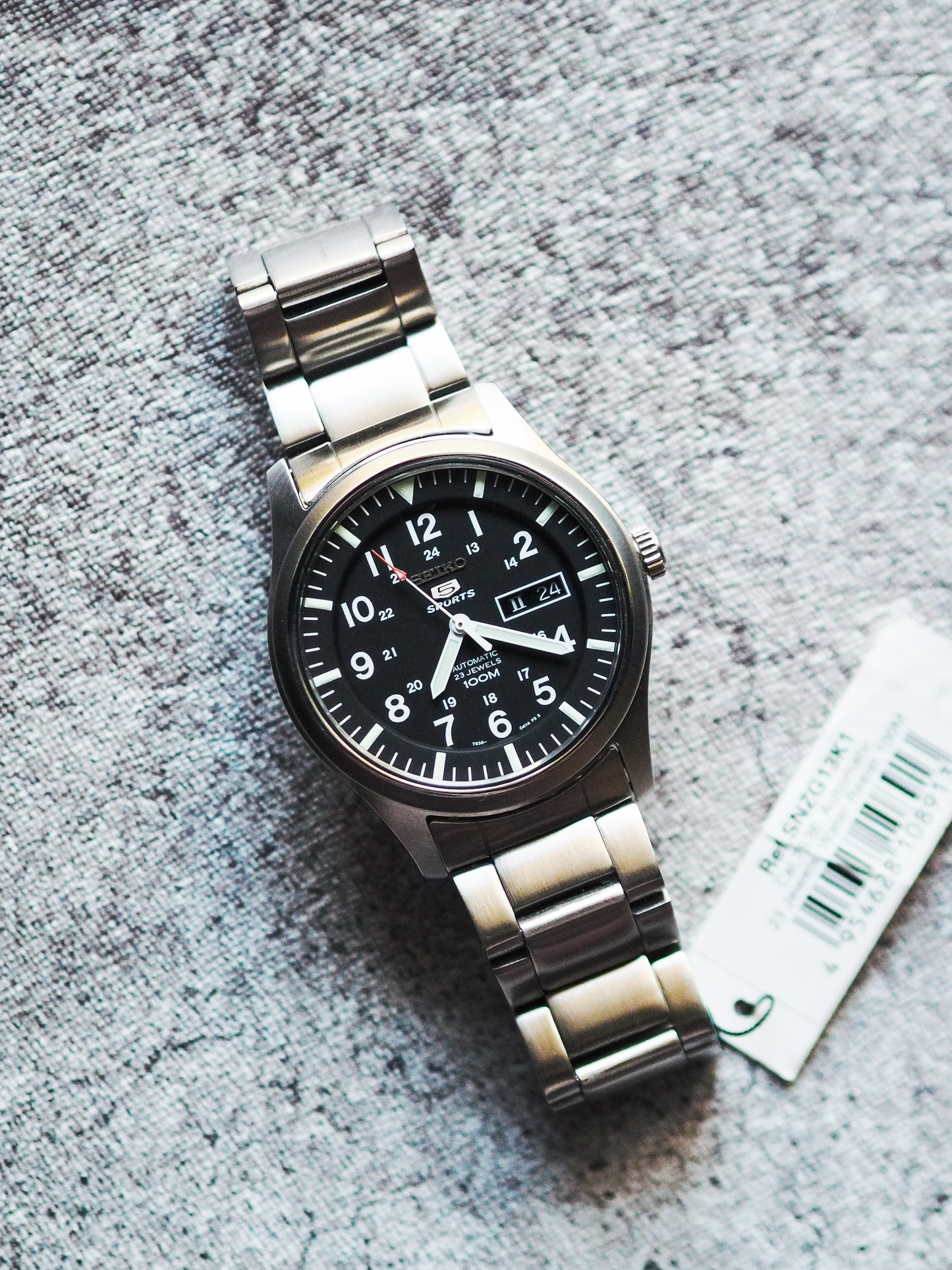 Seiko 5 Sports SNZG13K1 Military Black Dial