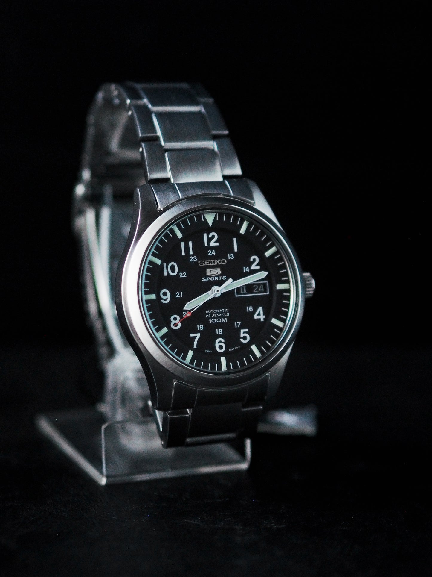 Seiko 5 Sports SNZG13K1 Military Black Dial