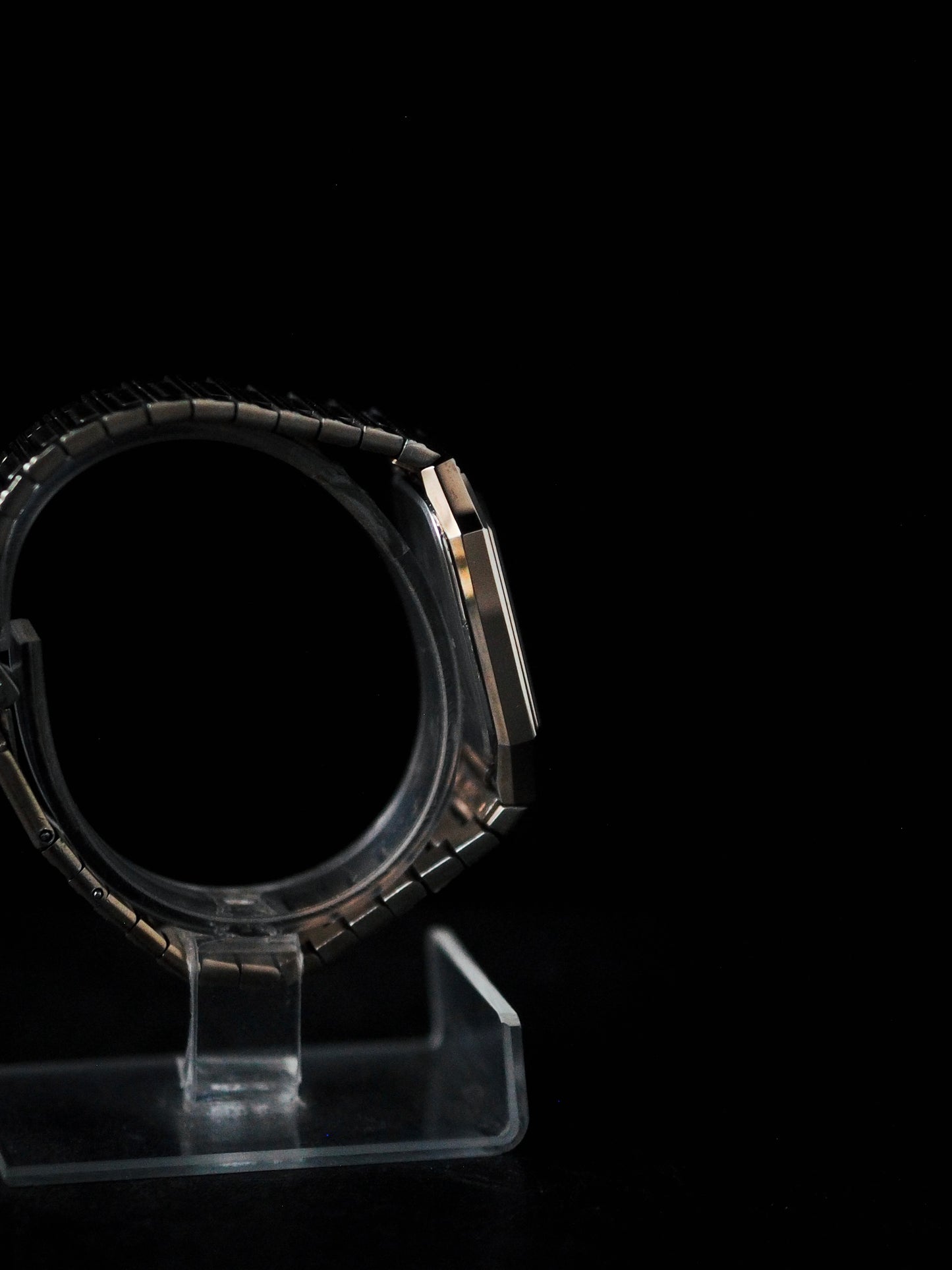 Seiko Dolce 7741-5130 Tank Tungsten Carbide Two Tone Salmon Dial