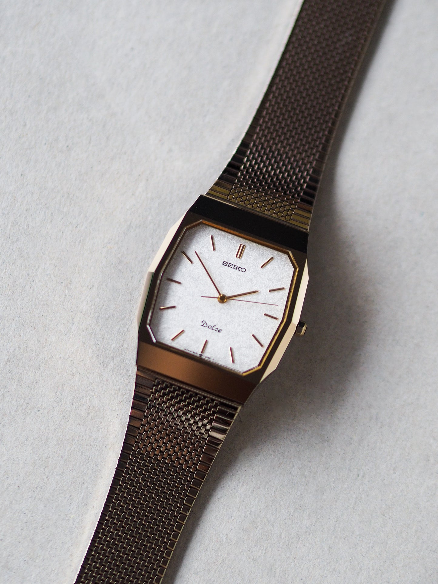 Seiko Dolce 9531-5150 Tungsten Carbide White Textured Dial