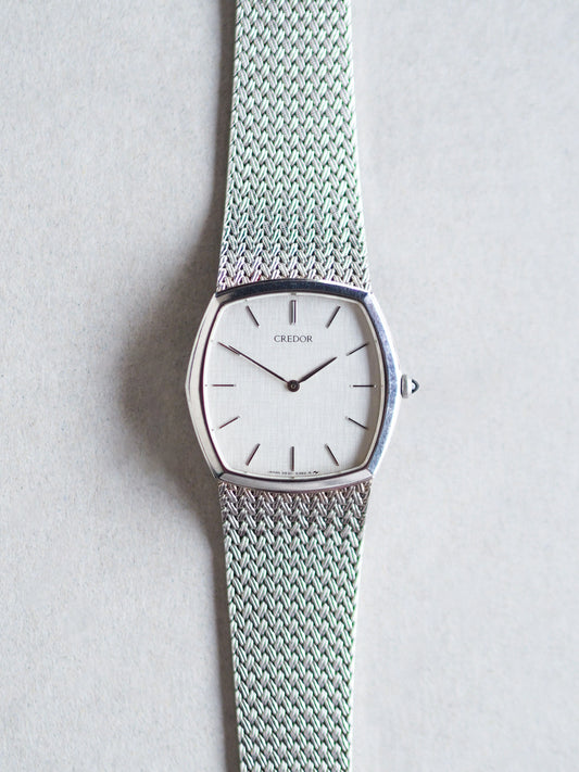 Credor 5930-5390 Hexagon Silver Linen Dial