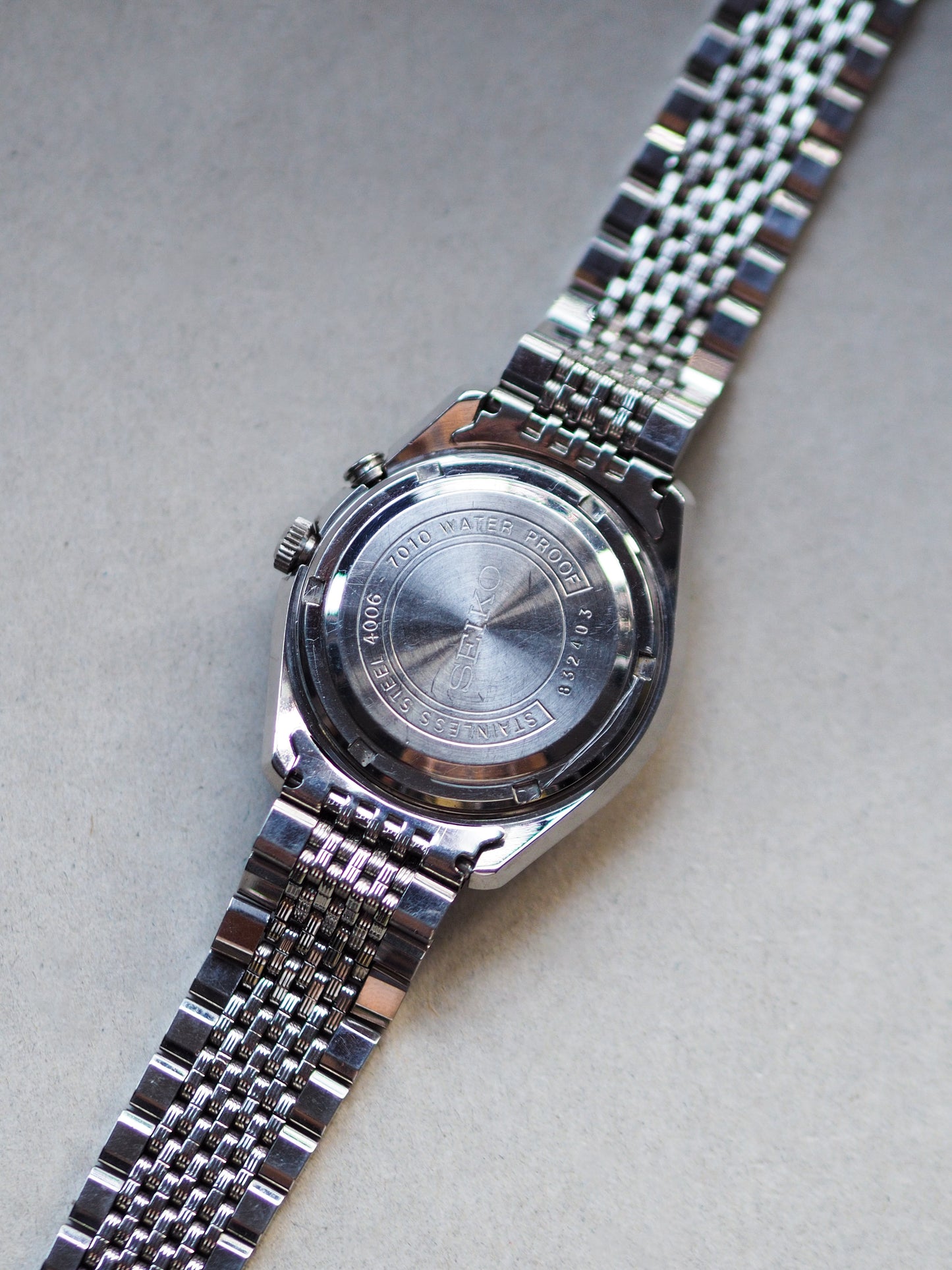 Seiko Bell-Matic 4006-7010 Silver Sunburst Dial