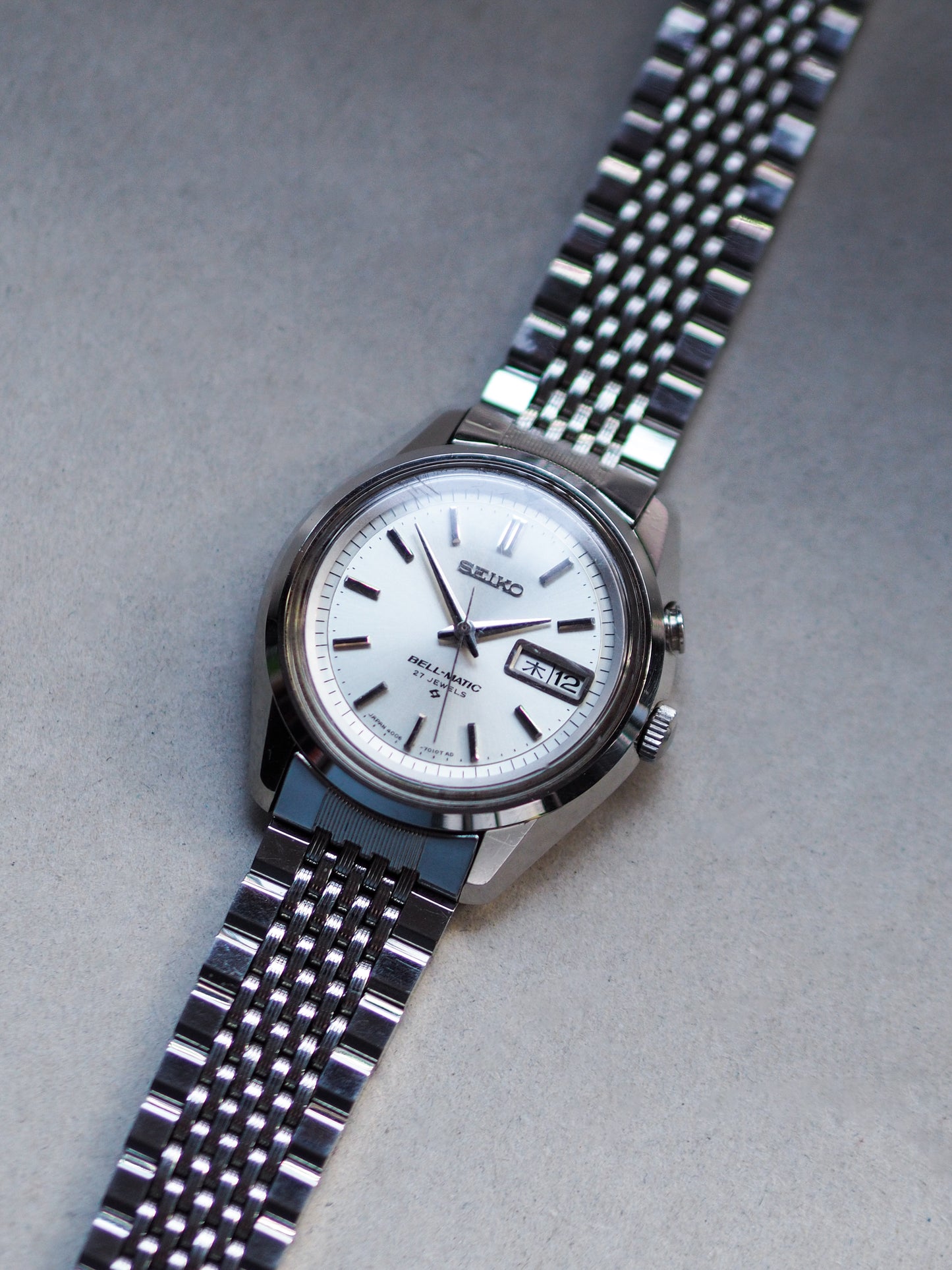 Seiko Bell-Matic 4006-7010 Silver Sunburst Dial