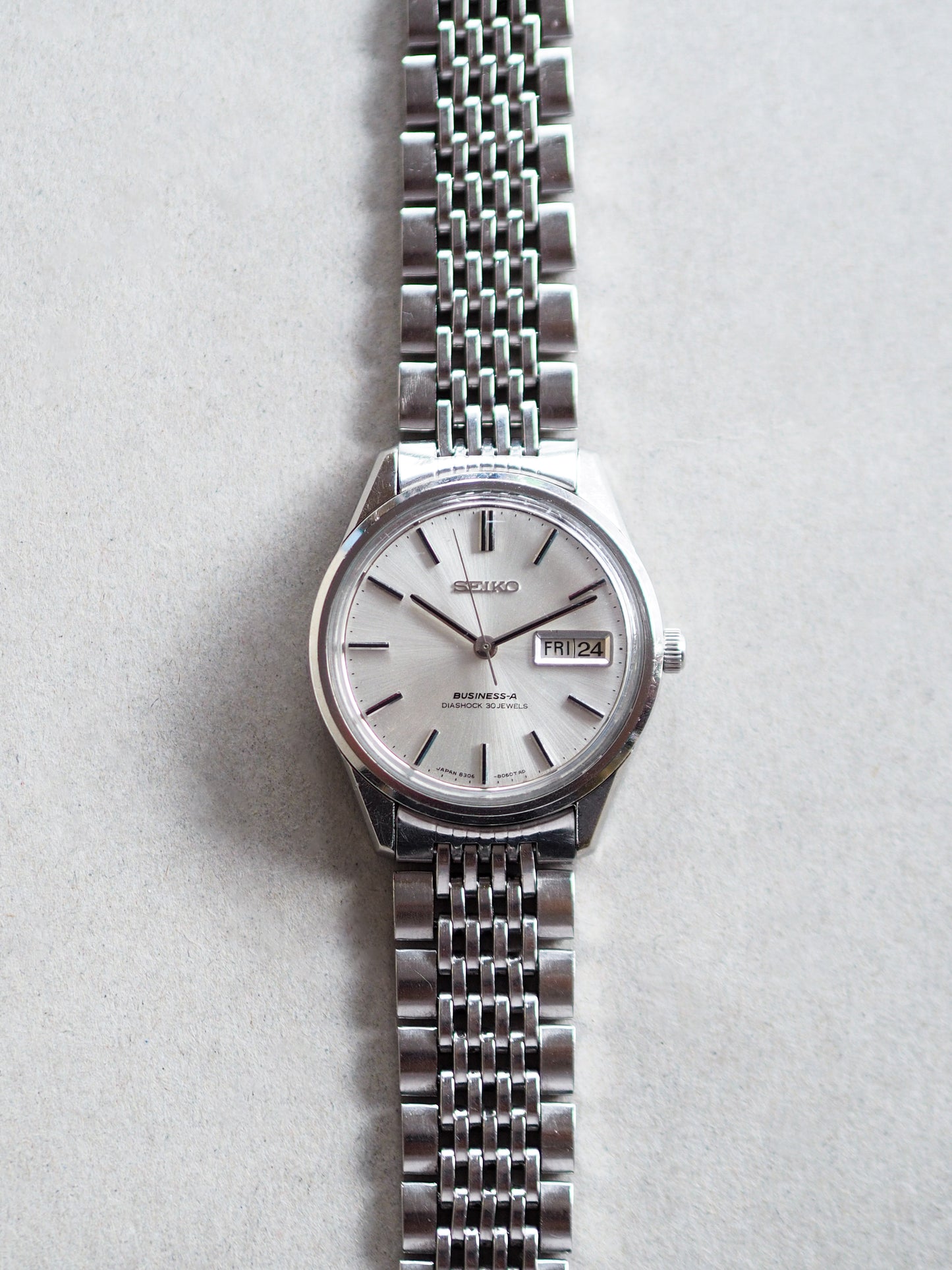Seiko Business-A 8306-8020 Silver Sunburst Dial