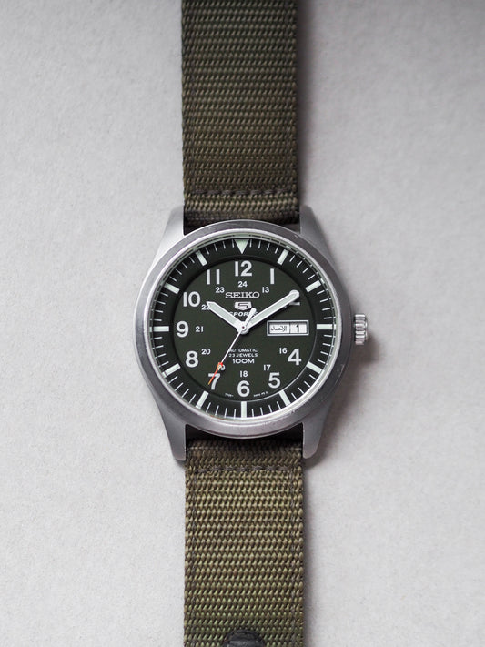 Seiko 5 Sports SNZG09K1 7S36-0330 Military Matte Green Dial