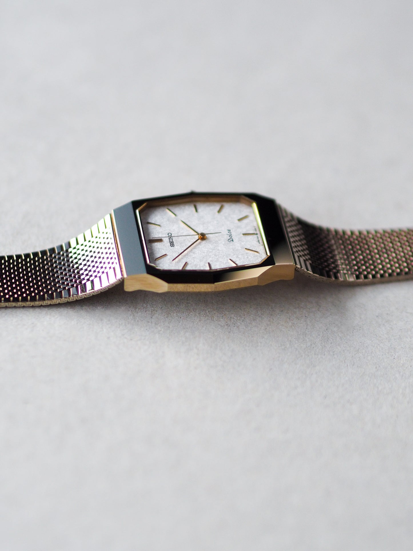 Seiko Dolce 9531-5150 Tungsten Carbide White Textured Dial