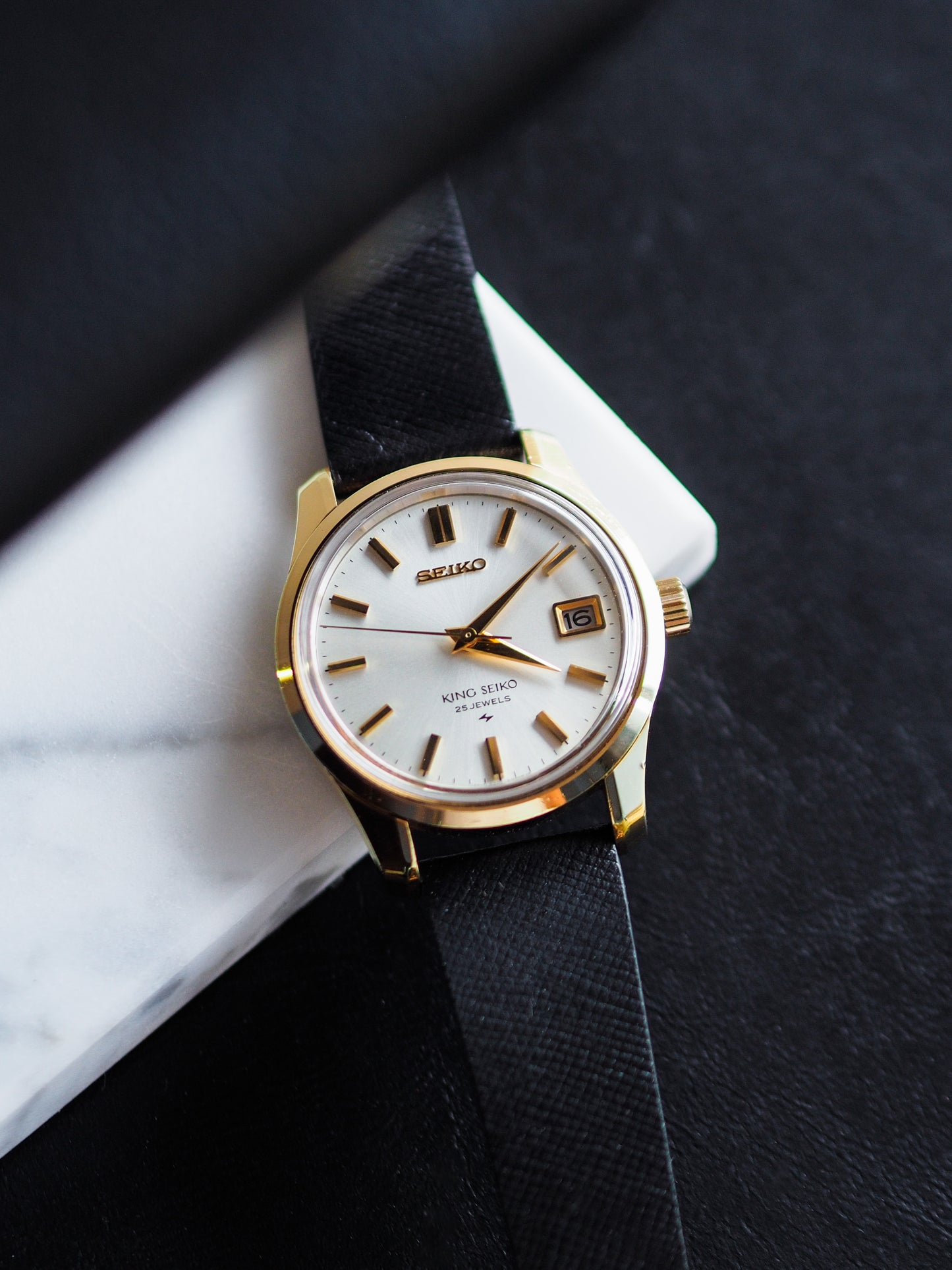 Seiko 44KS King Seiko 4402-8000 SGP Silver Sunburst Dial