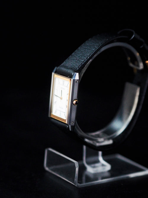 Seiko Dolce 7321-6170 Tank Tungsten Carbide Two Tone Case