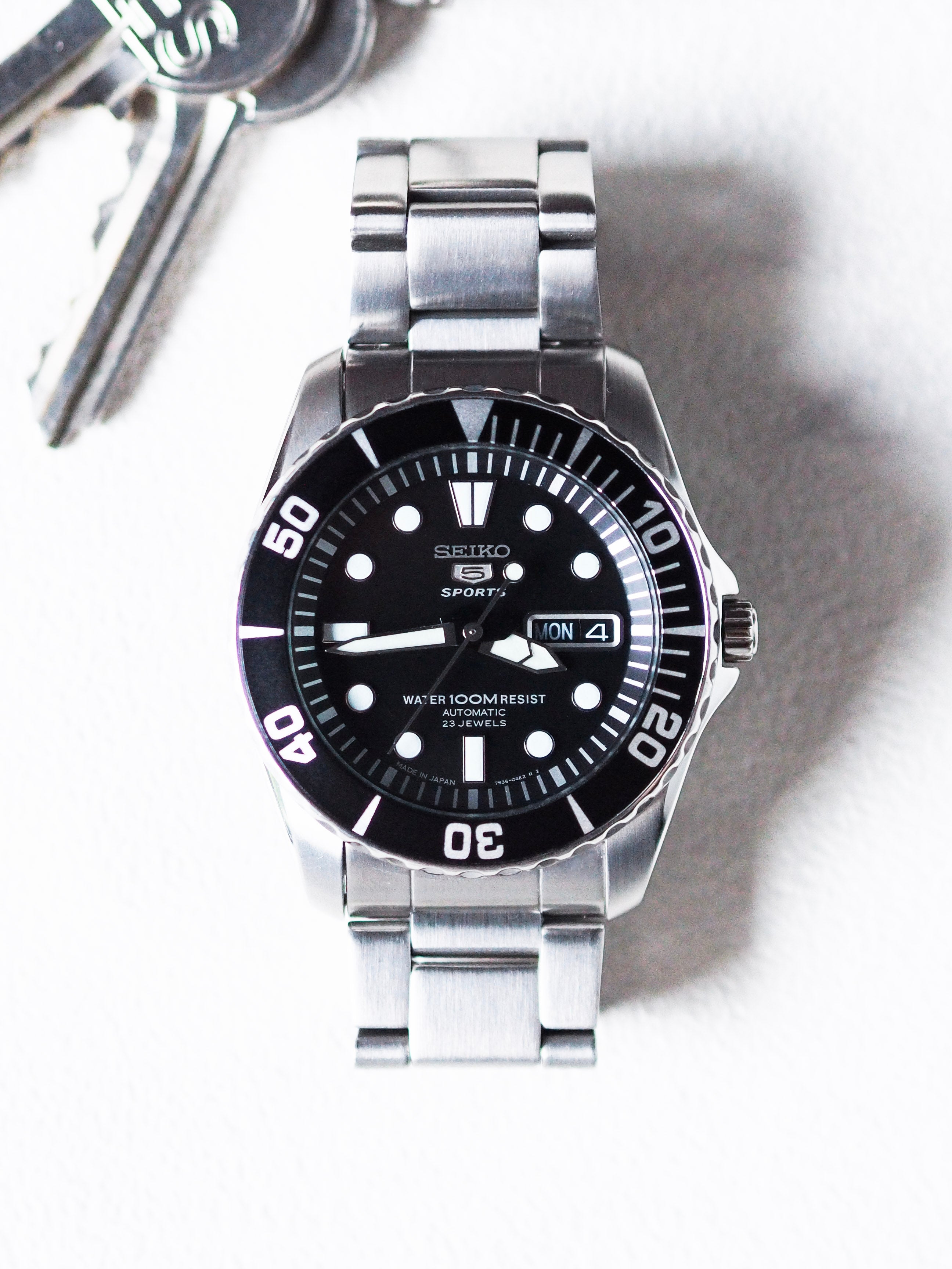 Seiko 5 Sports SNZF17J1 Sea Urchin Black Dial