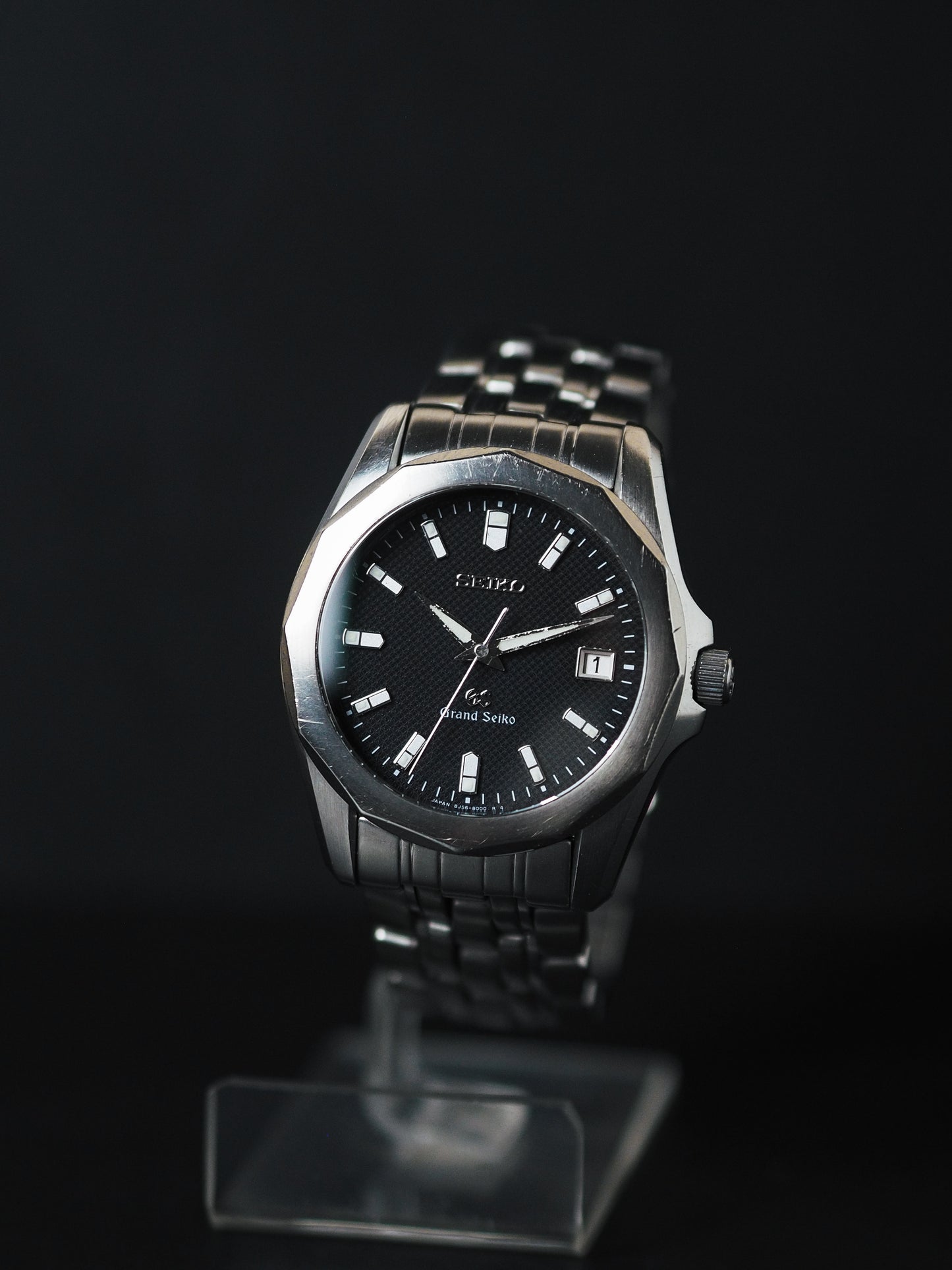 Grand Seiko Quartz SBGV001 Black Waffle Textured Dial