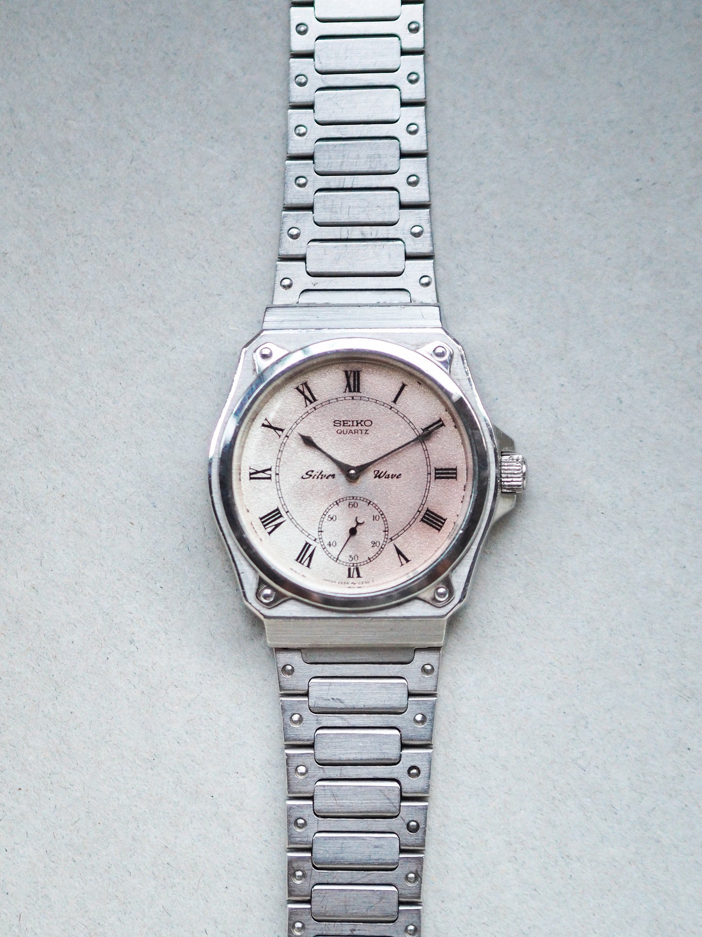 Seiko Silverwave 2628-0060 Sub-second White Patina Dial