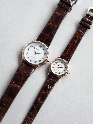 Couple Seiko Dolce 5E61-0A20 2J31-0A50 Two Tone MOP Breguet Dial