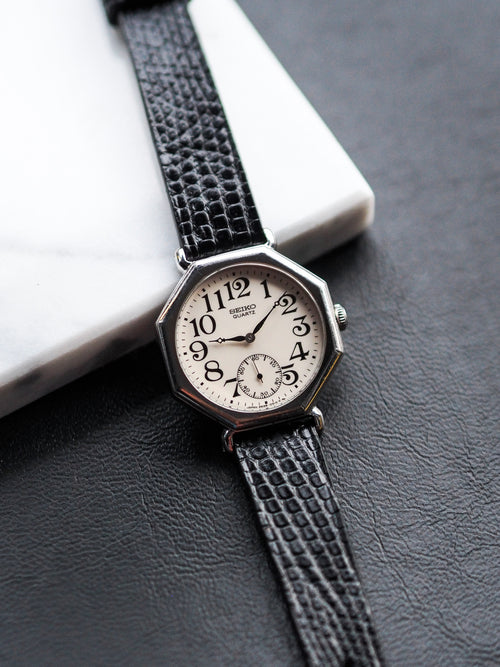 【satoko】 Seiko Quartz 2628-0150 PDP Octagon Case Sub-second White Dial