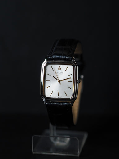 SEIKO クレドール 腕時計 7771-5030 Credor Tank 7771-5030 Silver Sunburst Pinstripe Pattern Dial