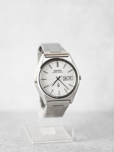Seiko Grand Quartz 4843-8001 White Linen Sunburst Dial