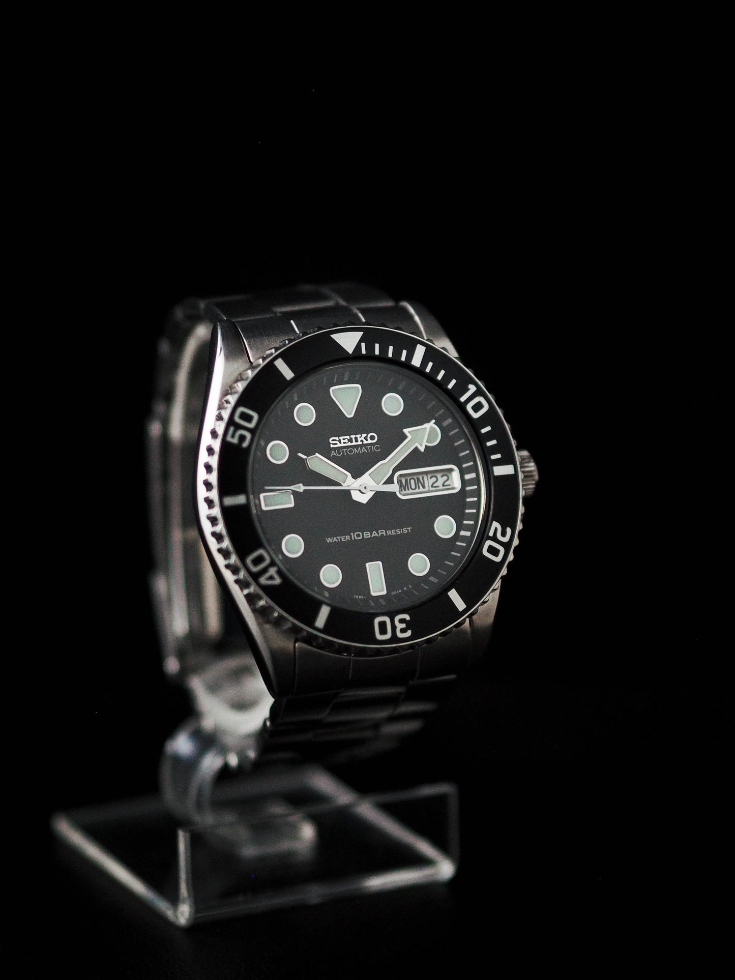 精工 7S26-0040 SKX031 Submariner 黑色表盘