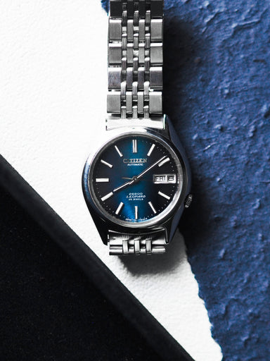 Citizen Leopard 4-771125 AT Hi-Beat 28800 Dark Blue Spotlight Dial